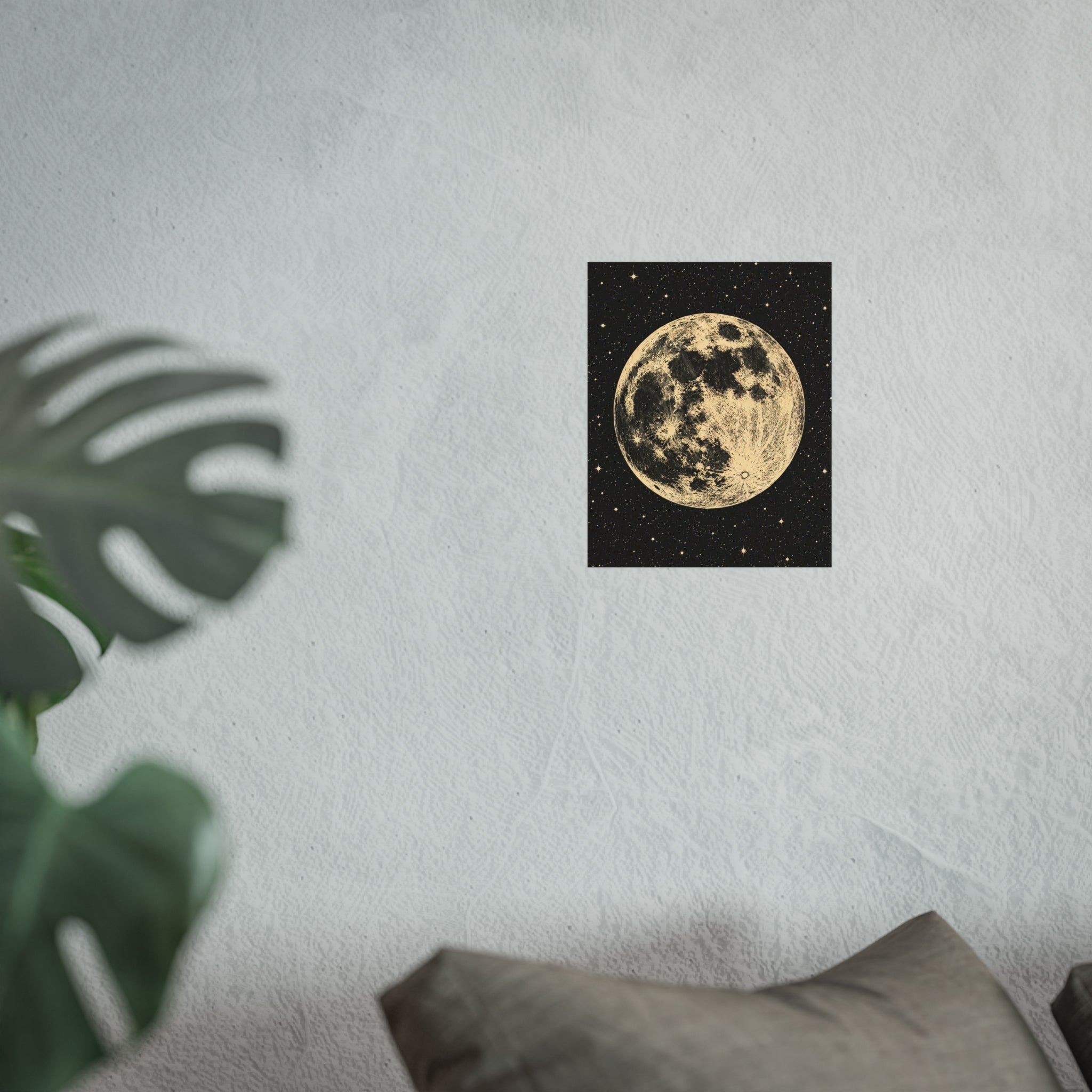 Full Moon Art Poster — Celestial Wall Art Print