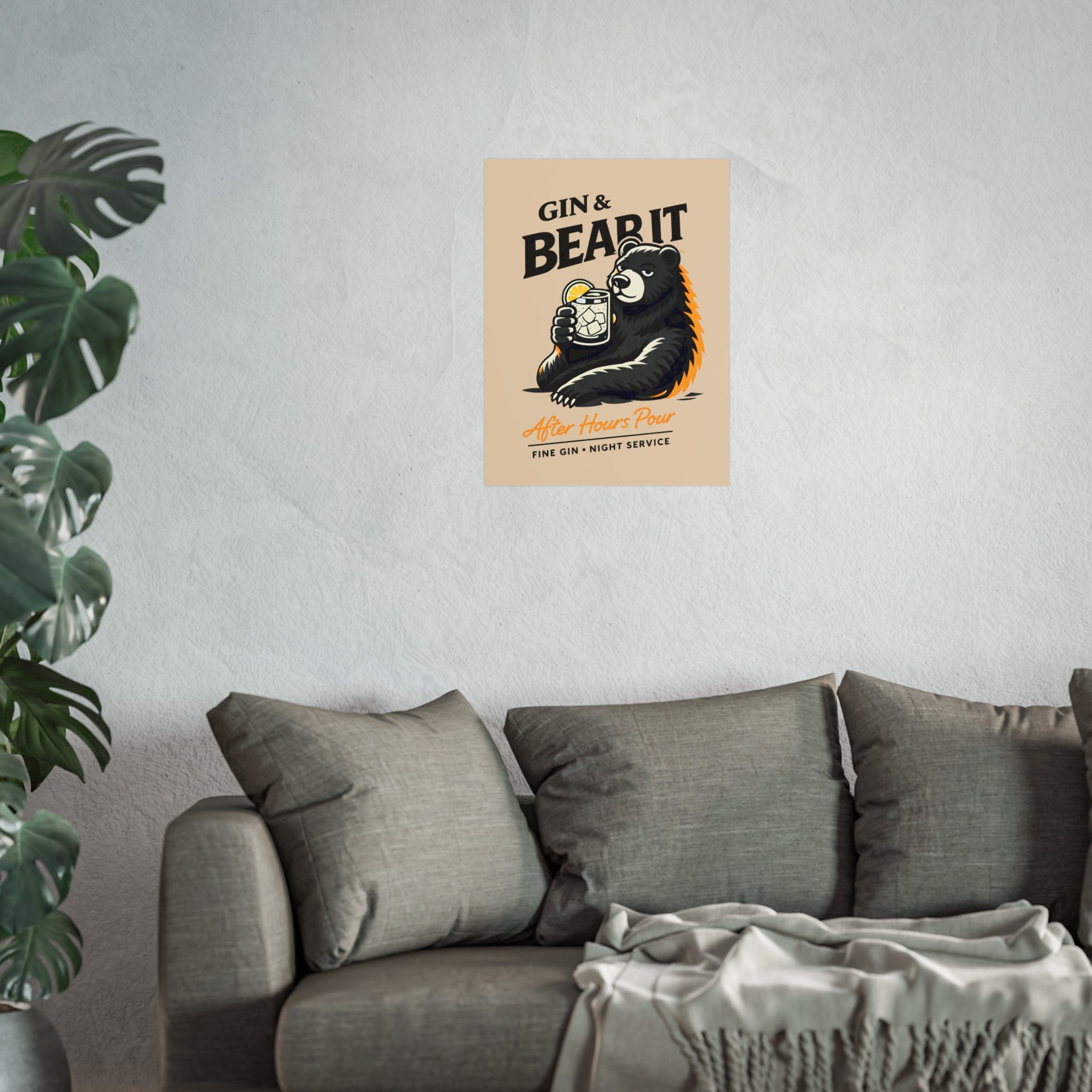 Gin & Bear It! Fine Art Poster