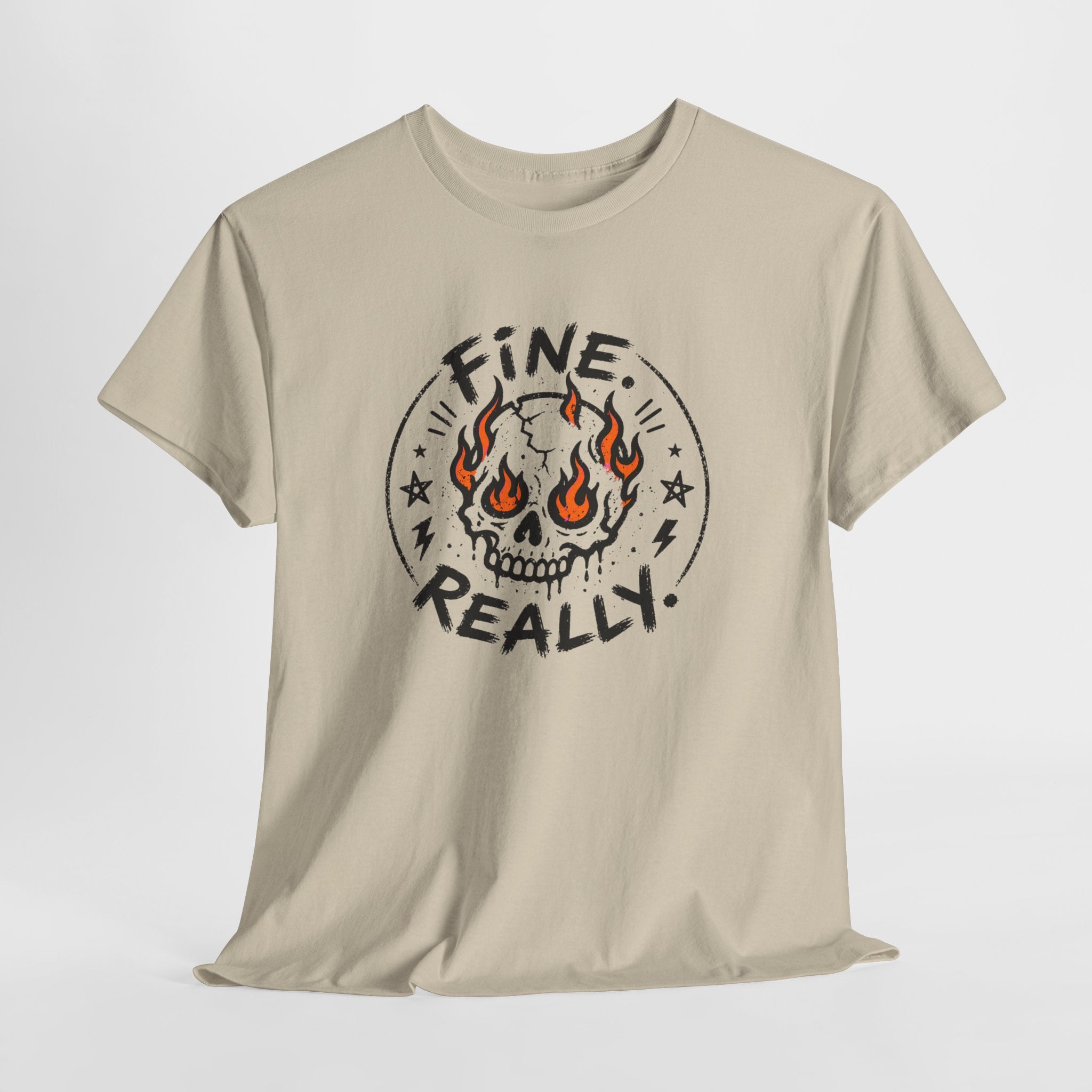 Fine. Really. Skull T-Shirt — Summer Skull Graphic Tee