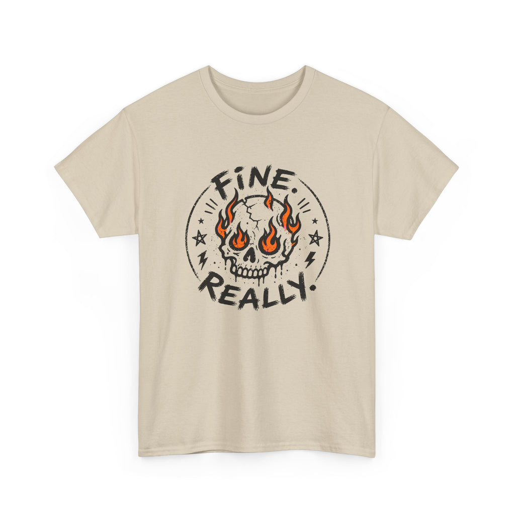 Fine. Really. Skull T-Shirt — Summer Skull Graphic Tee