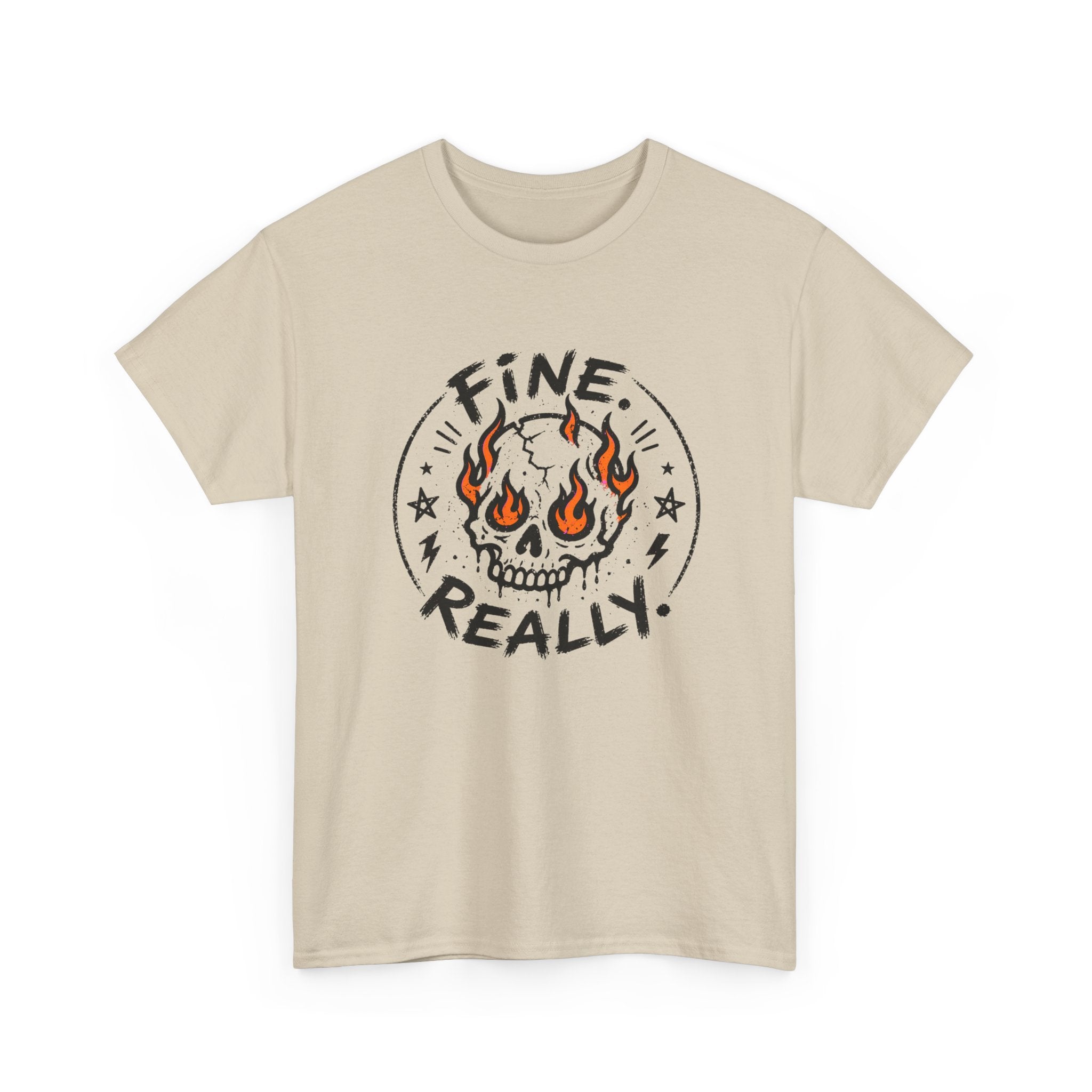 Fine. Really. Skull T-Shirt — Summer Skull Graphic Tee