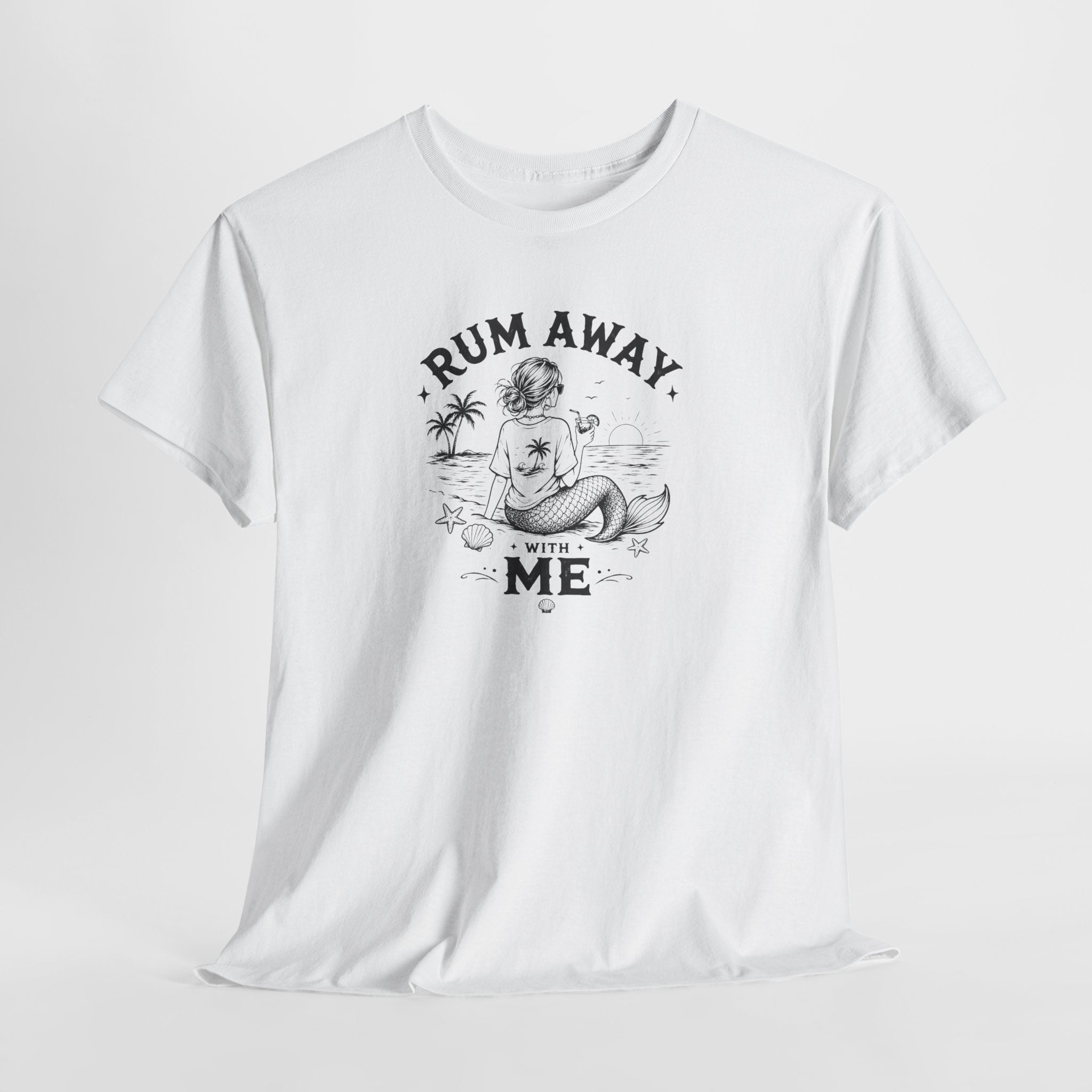 Rum Away With Me Mermaid T-Shirt — Summer Beach Tee