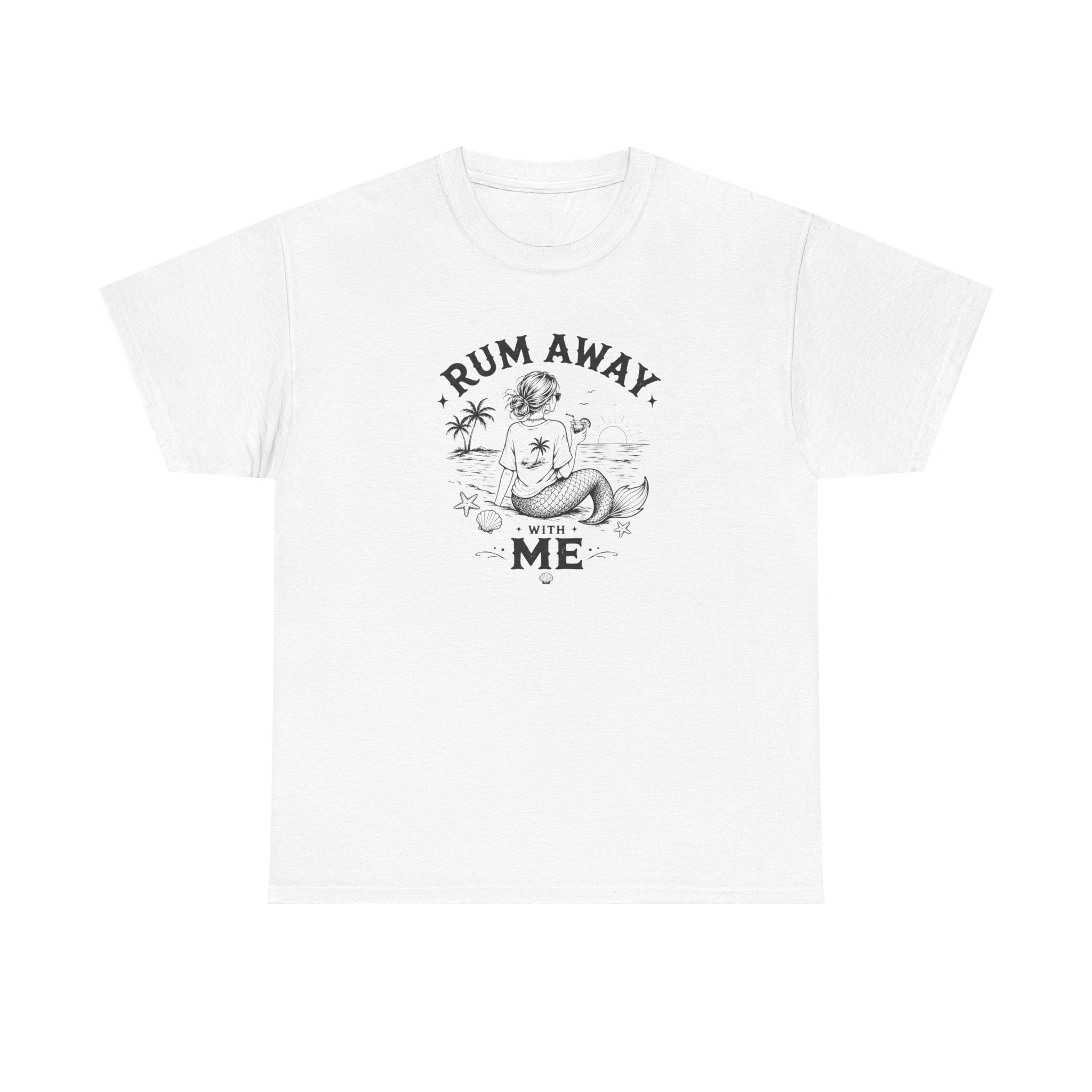 Rum Away With Me Mermaid T-Shirt — Summer Beach Tee