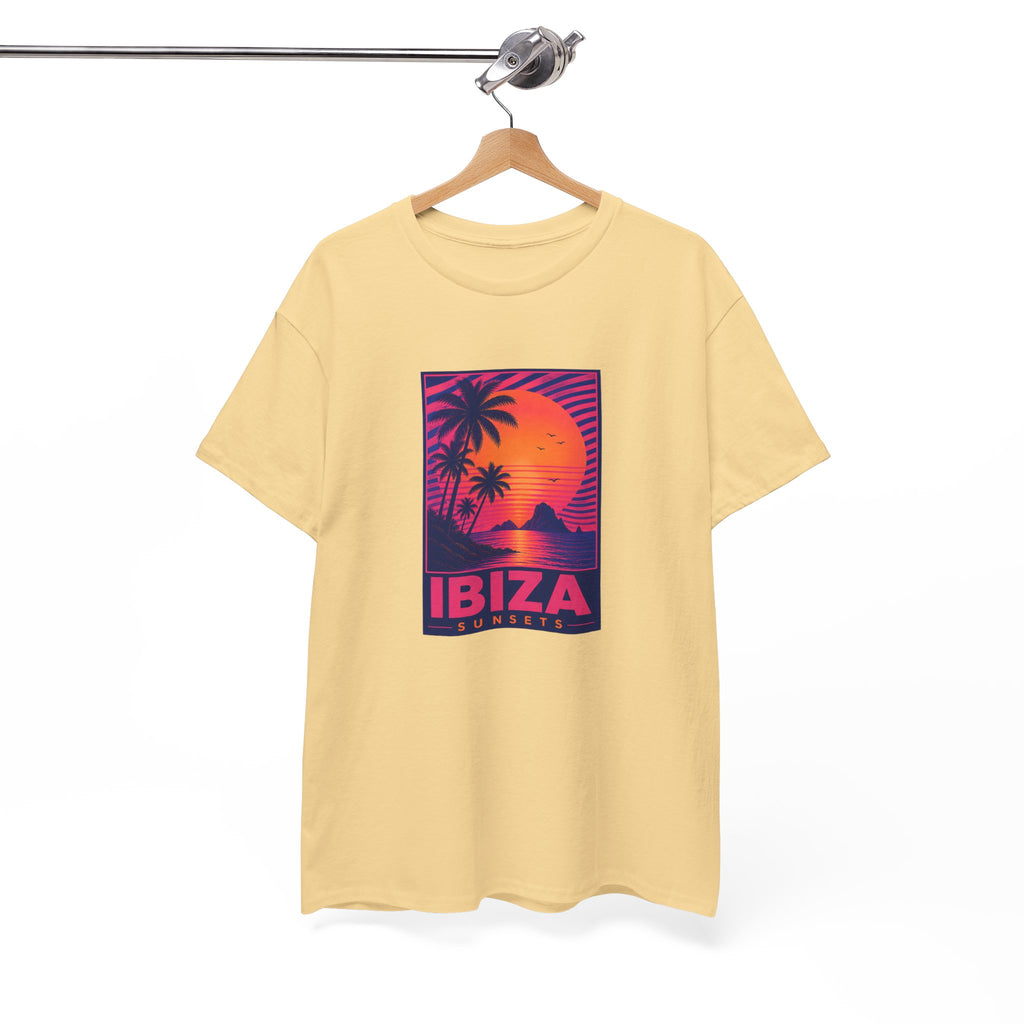 Ibiza Sunsets T-Shirt — Retro Beach Sunset Graphic Tee