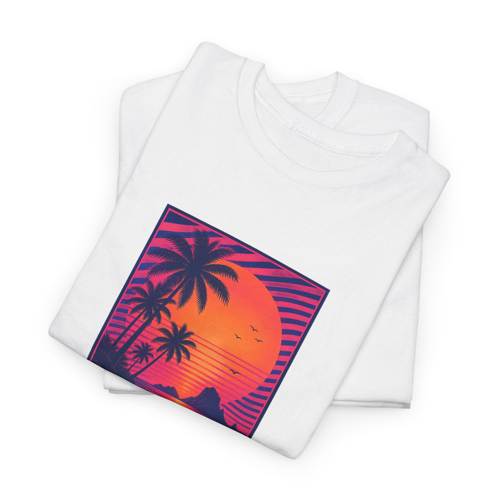 Ibiza Sunsets T-Shirt — Retro Beach Sunset Graphic Tee