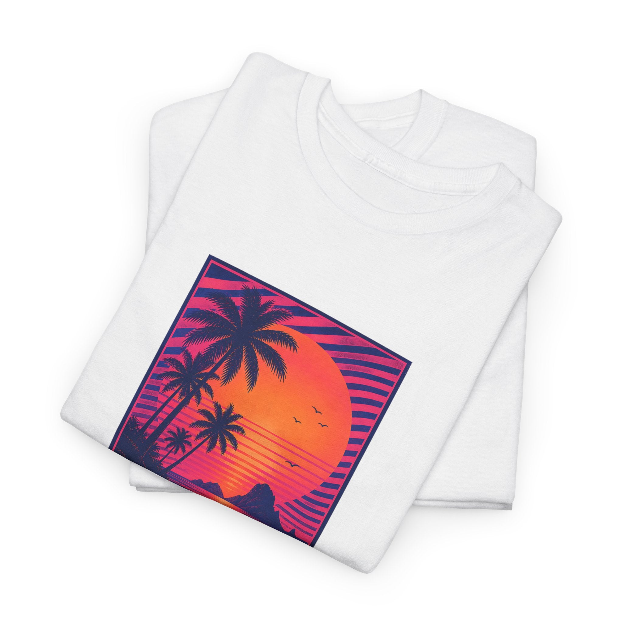 Ibiza Sunsets T-Shirt — Retro Beach Sunset Graphic Tee