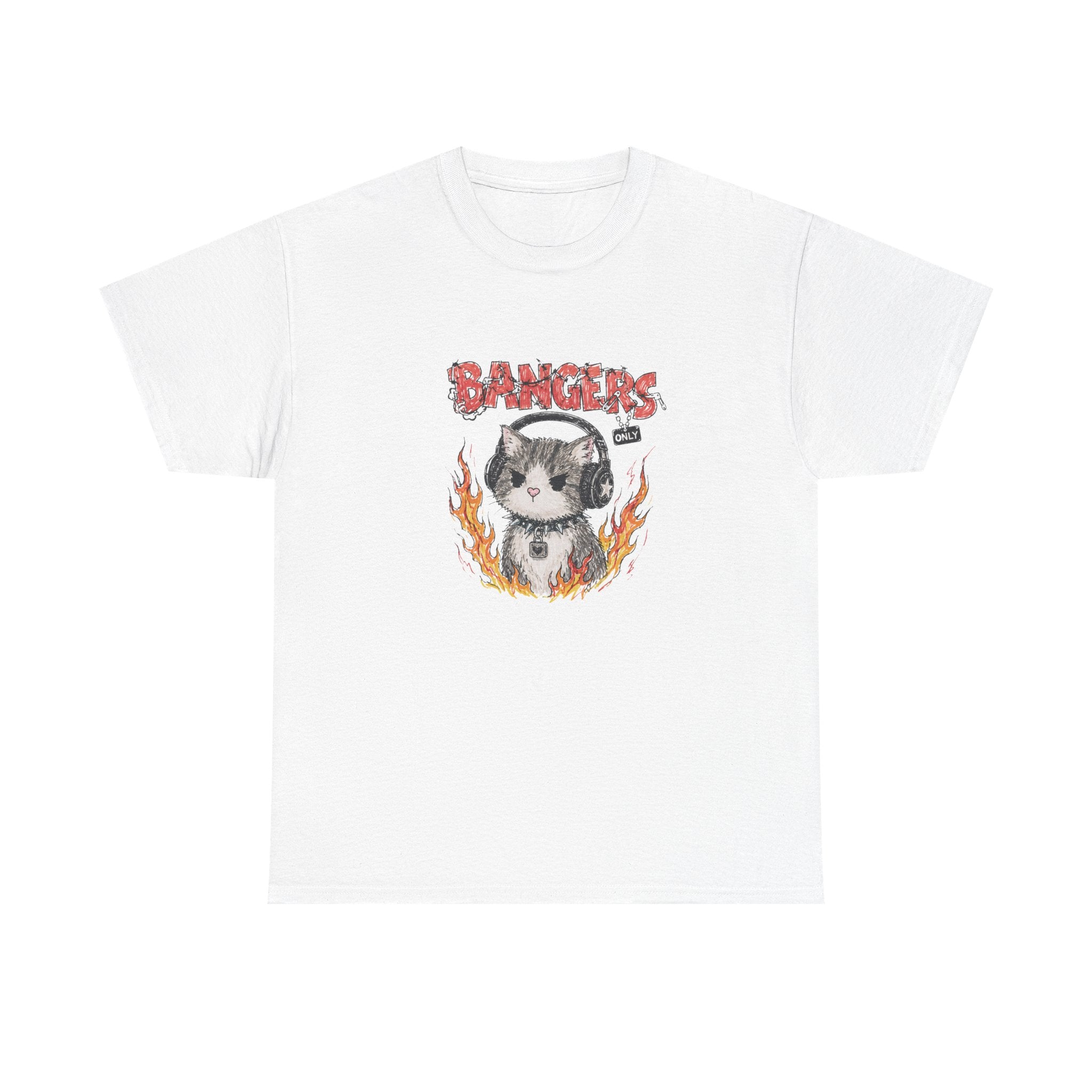 Bangers Only Cat T-Shirt — Funny Cat Music Lover Tee
