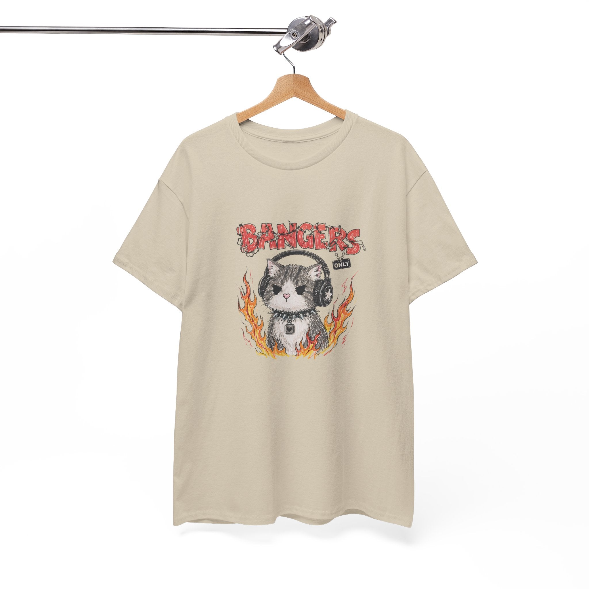 Bangers Only Cat T-Shirt — Funny Cat Music Lover Tee