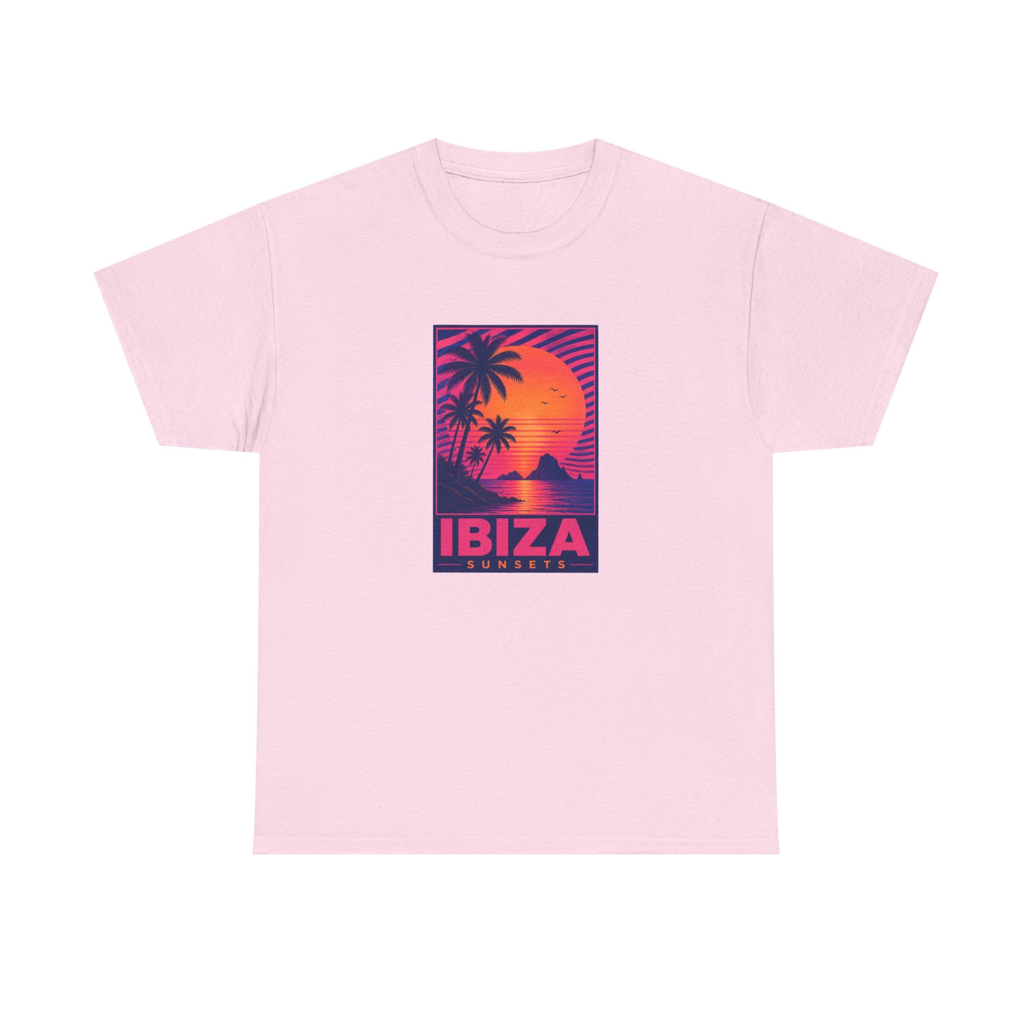 Ibiza Sunsets T-Shirt — Retro Beach Sunset Graphic Tee
