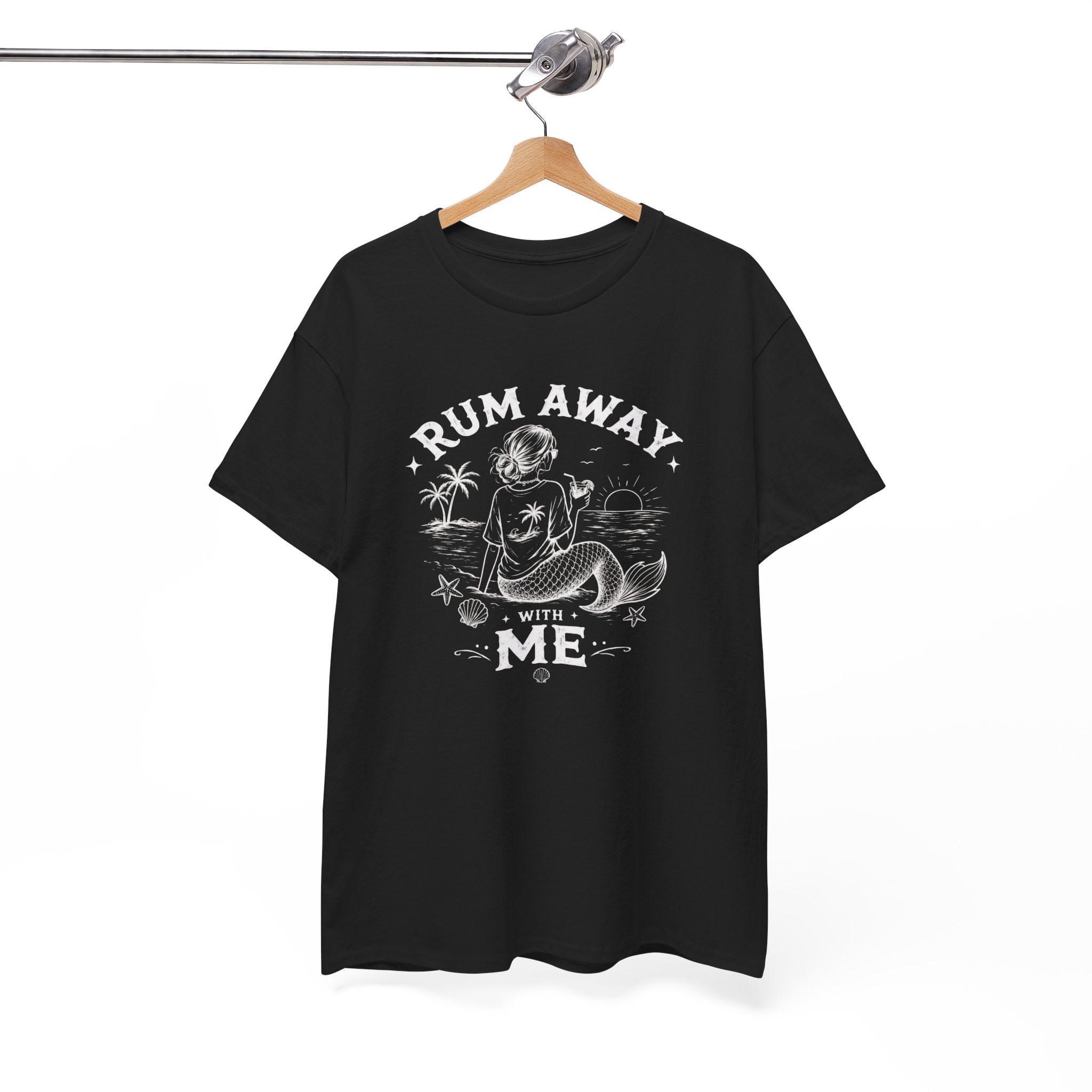 Rum Away With Me Mermaid T-Shirt — Summer Beach Tee