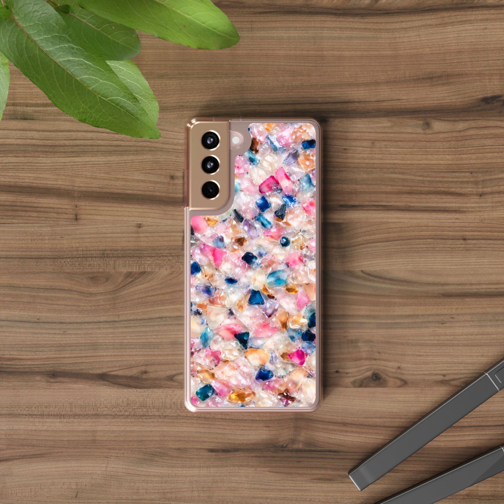 Crystal Candy Clear Case — Sparkling Candy Print Phone Case