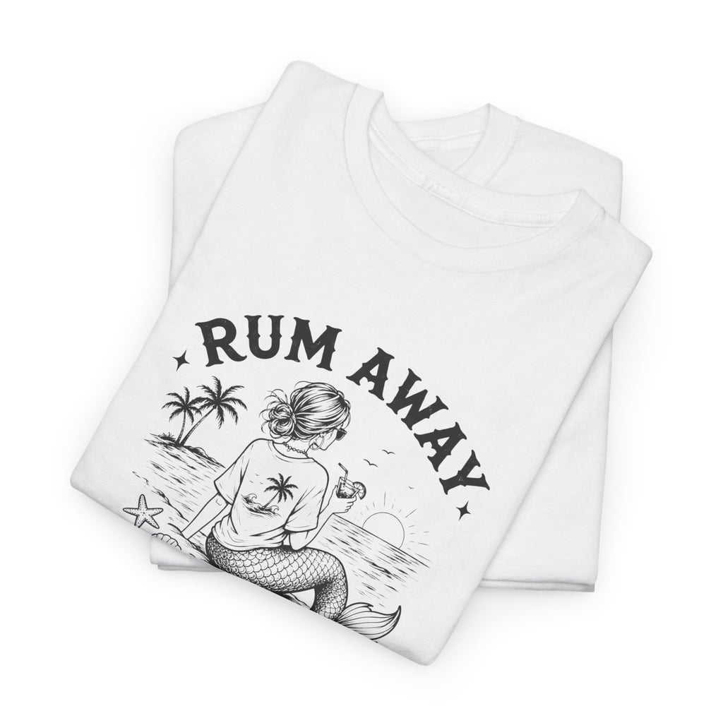 Rum Away With Me Mermaid T-Shirt — Summer Beach Tee