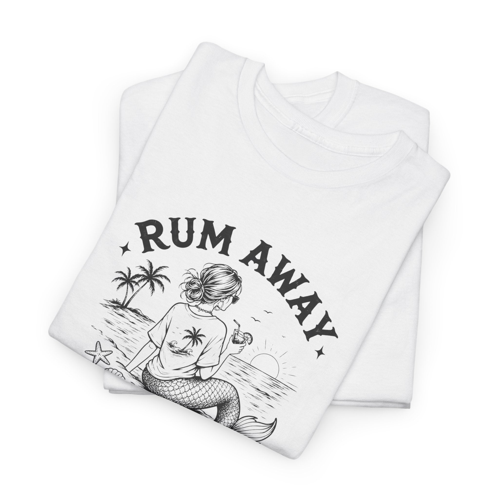 Rum Away With Me Mermaid T-Shirt — Summer Beach Tee