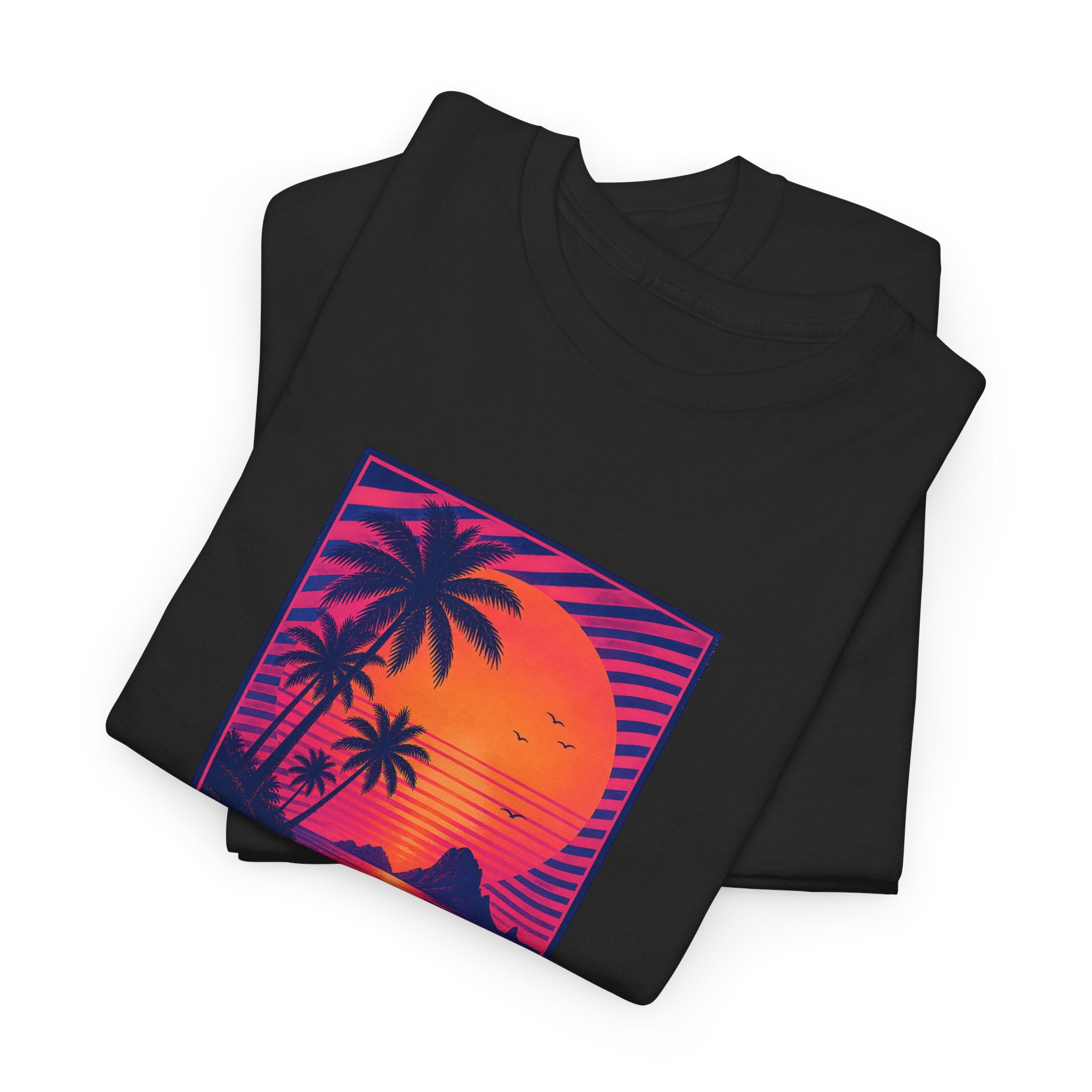 Ibiza Sunsets T-Shirt — Retro Beach Sunset Graphic Tee