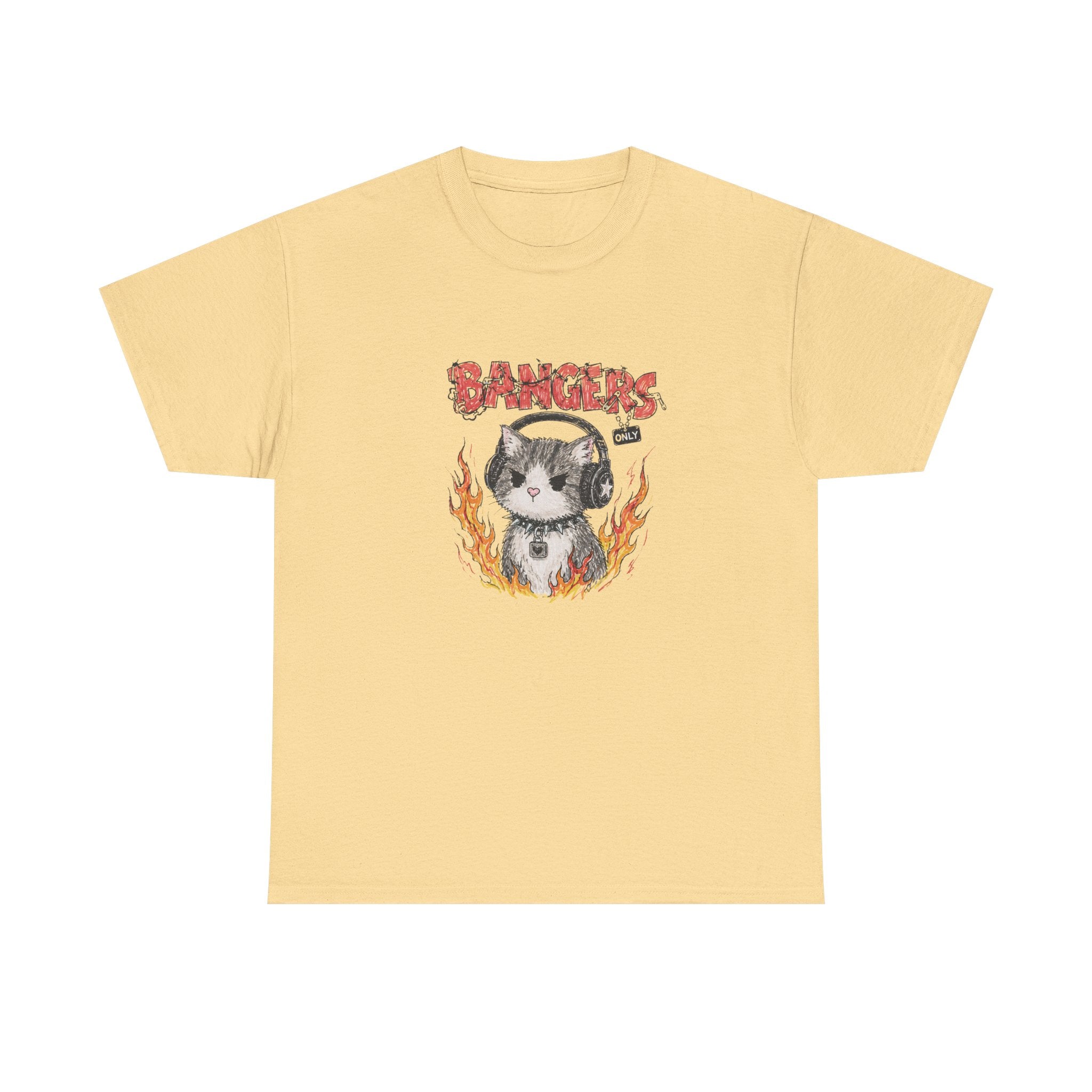 Bangers Only Cat T-Shirt — Funny Cat Music Lover Tee