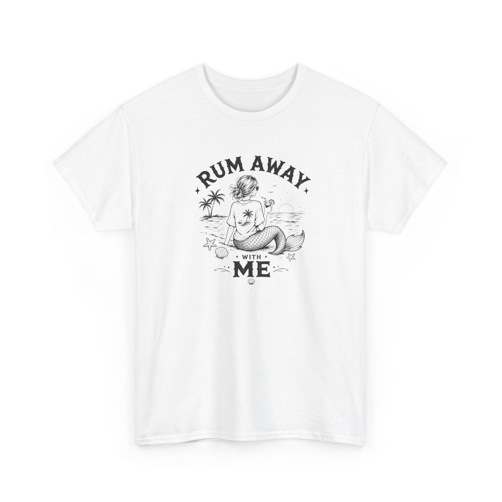 Rum Away With Me Mermaid T-Shirt — Summer Beach Tee