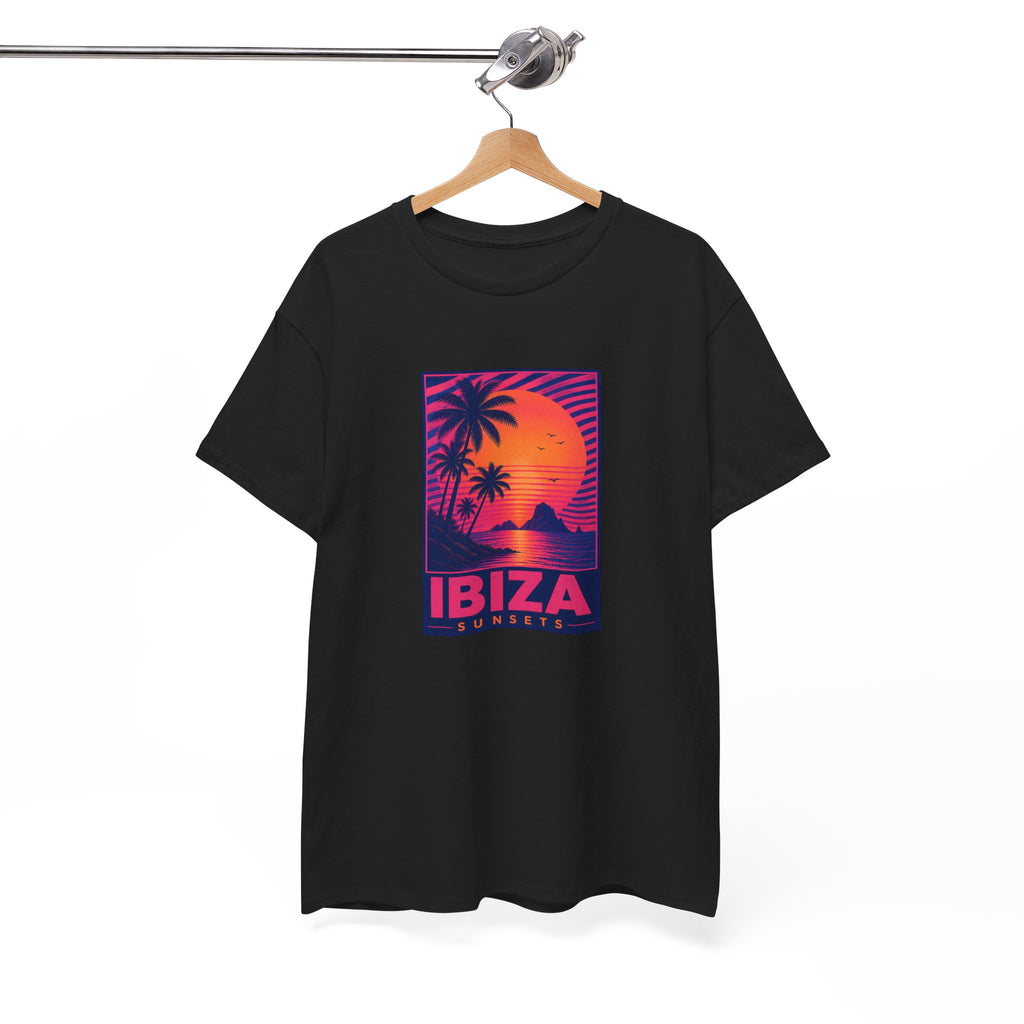 Ibiza Sunsets T-Shirt — Retro Beach Sunset Graphic Tee