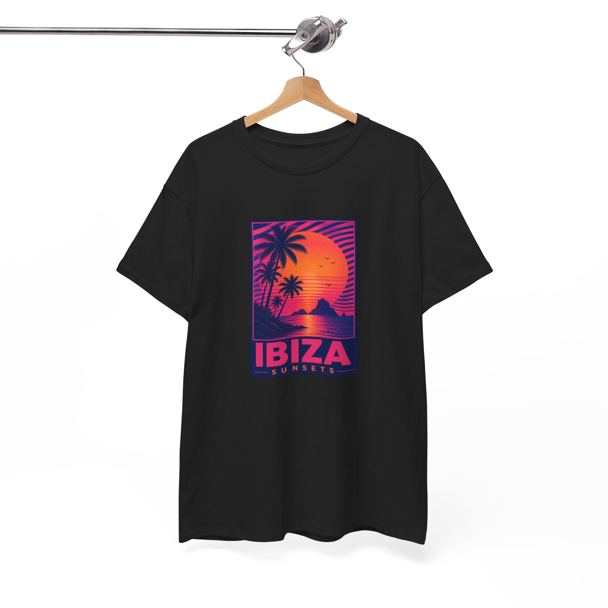 Ibiza Sunsets T-Shirt — Retro Beach Sunset Graphic Tee