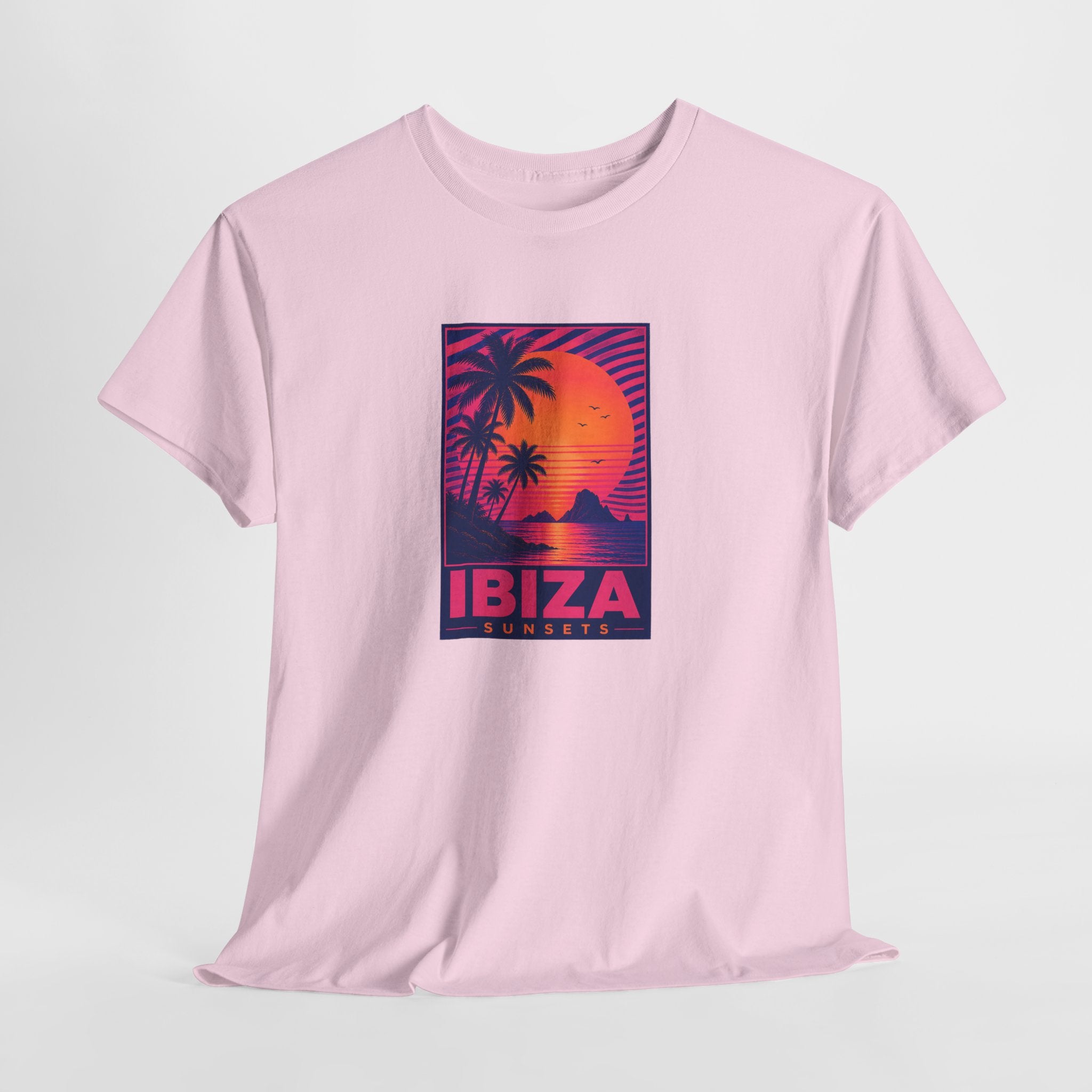 Ibiza Sunsets T-Shirt — Retro Beach Sunset Graphic Tee