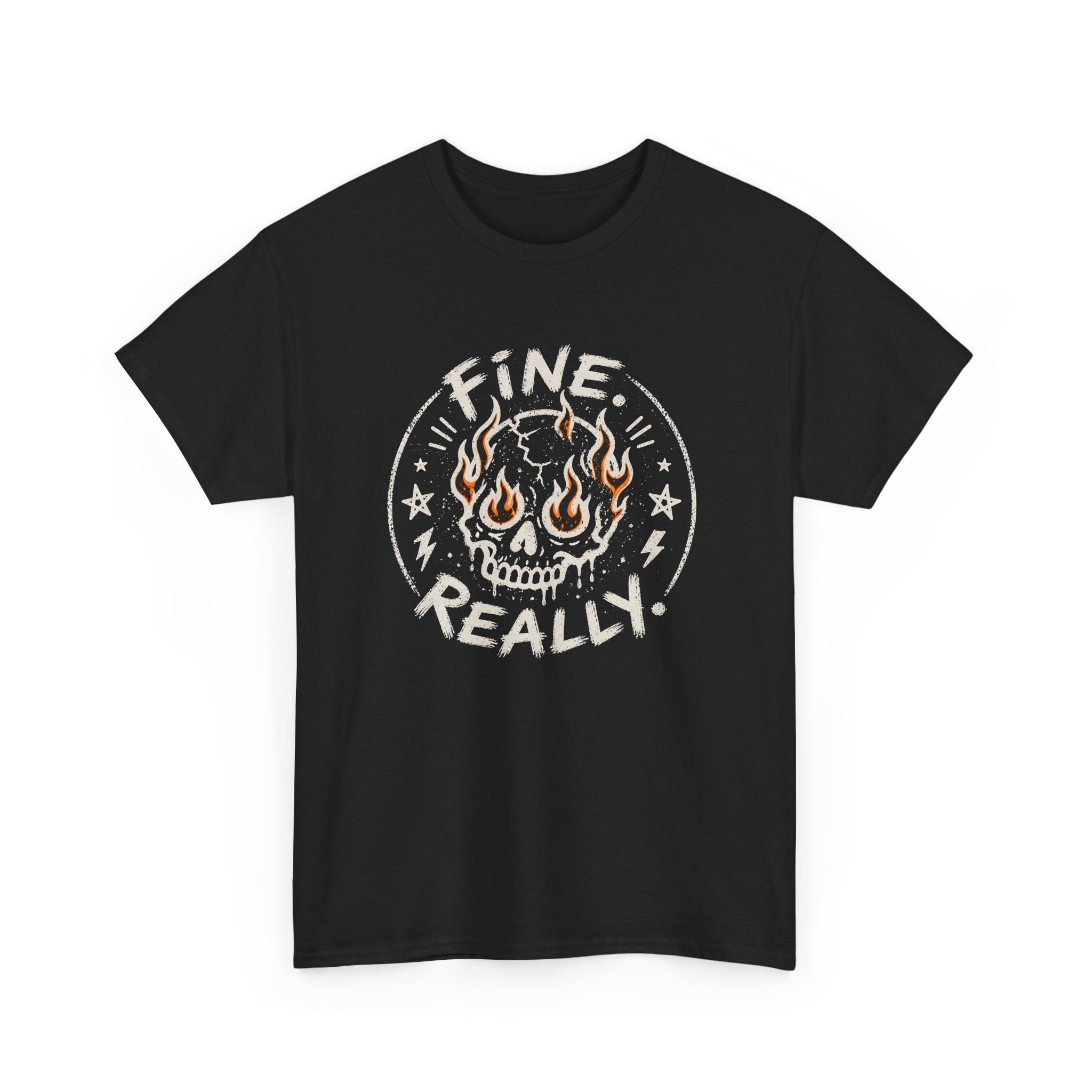 Fine. Really. Skull T-Shirt — Summer Skull Graphic Tee