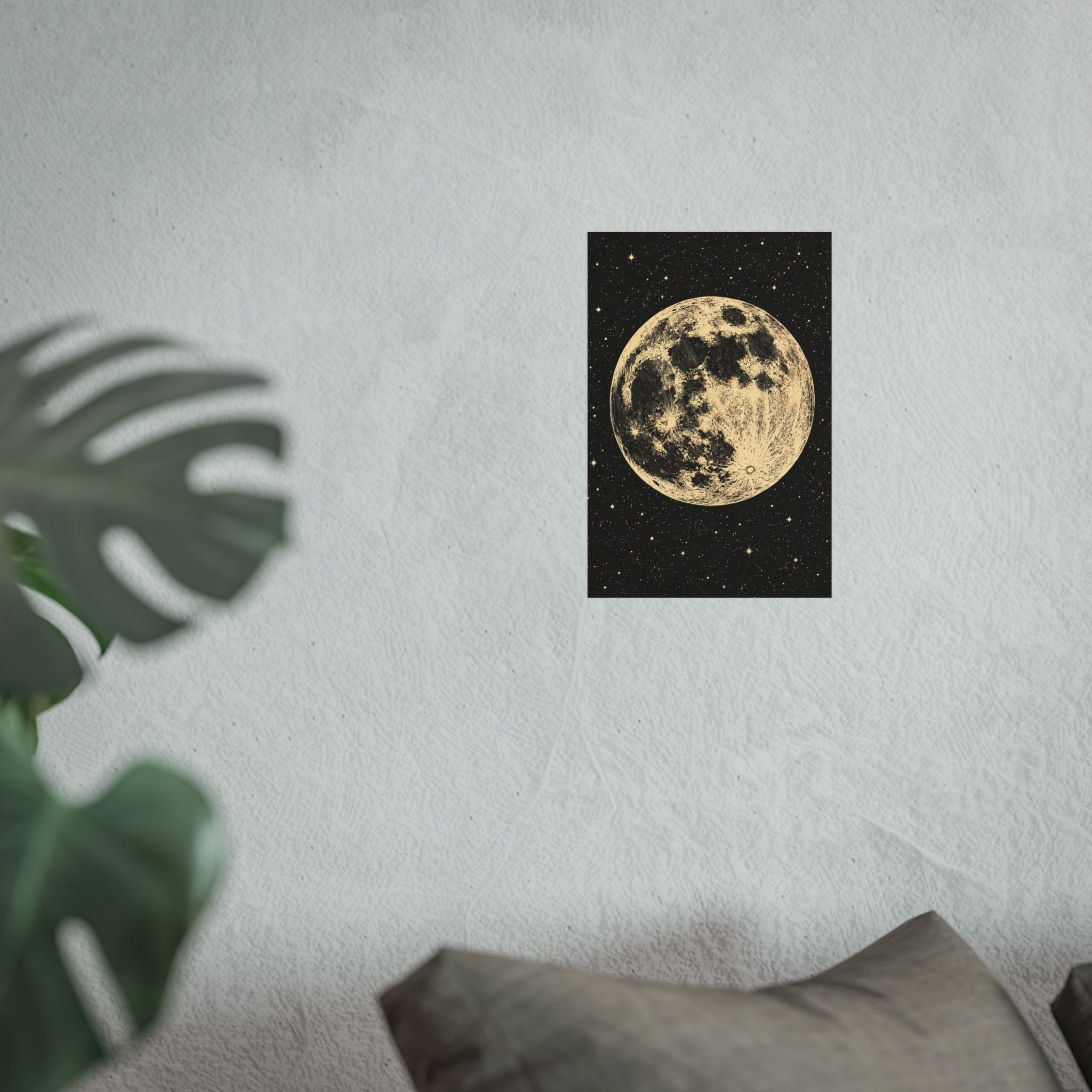 Full Moon Art Poster — Celestial Wall Art Print