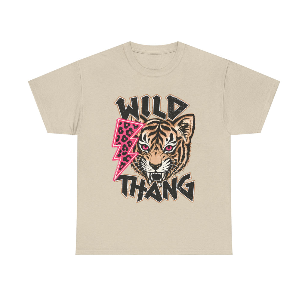 WILD THANG Graphic Tee — Bold Retro Text T-Shirt for Adventure Lovers