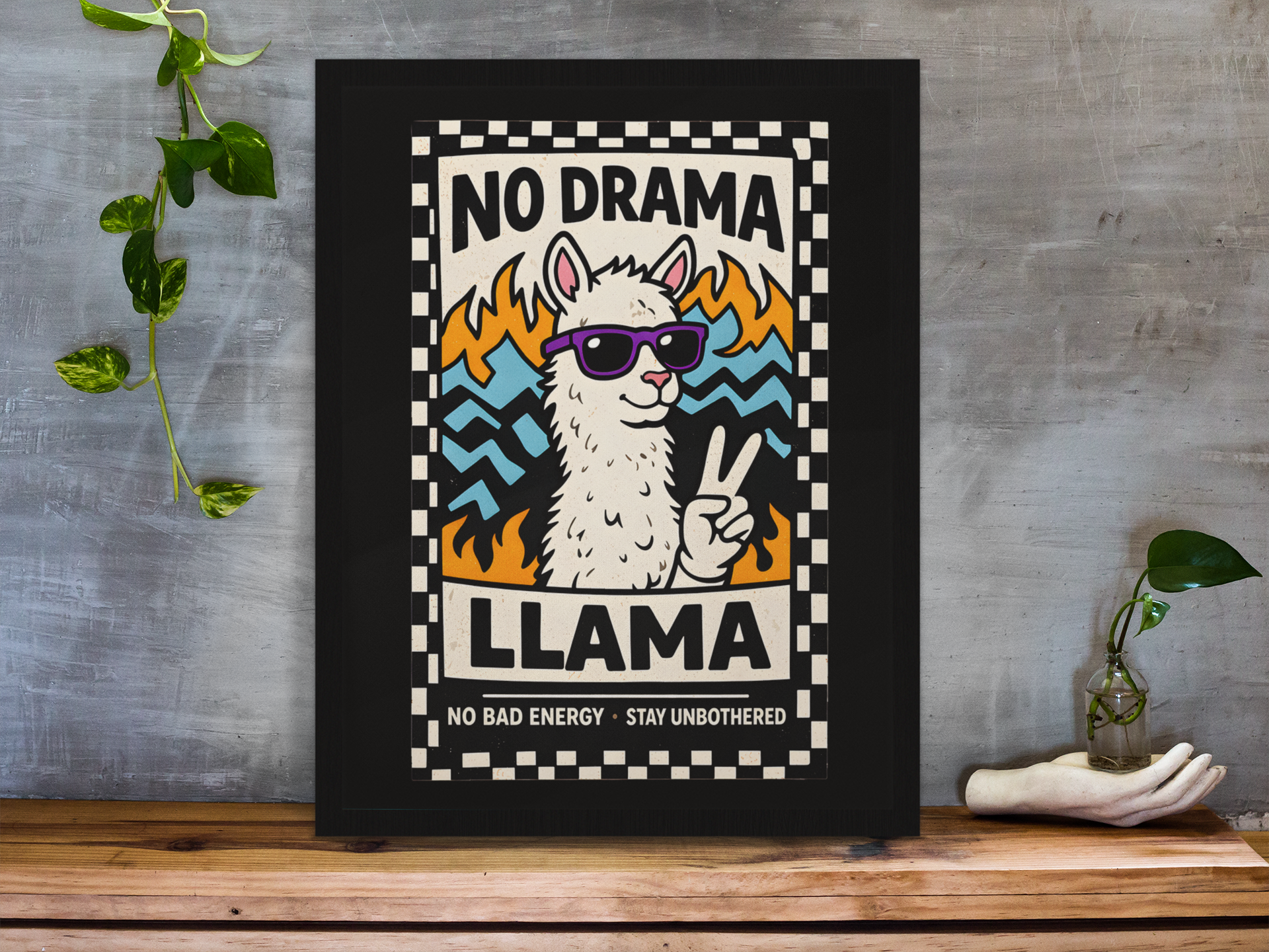 No Drama Llama, Fine Art Poster