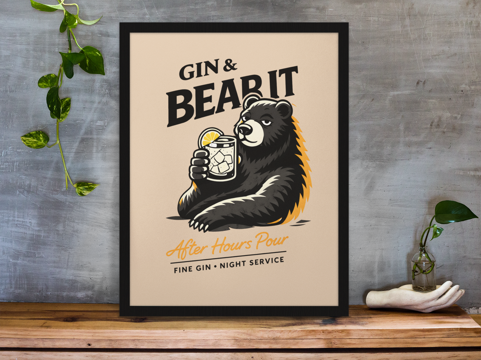 Gin & Bear It! Fine Art Poster