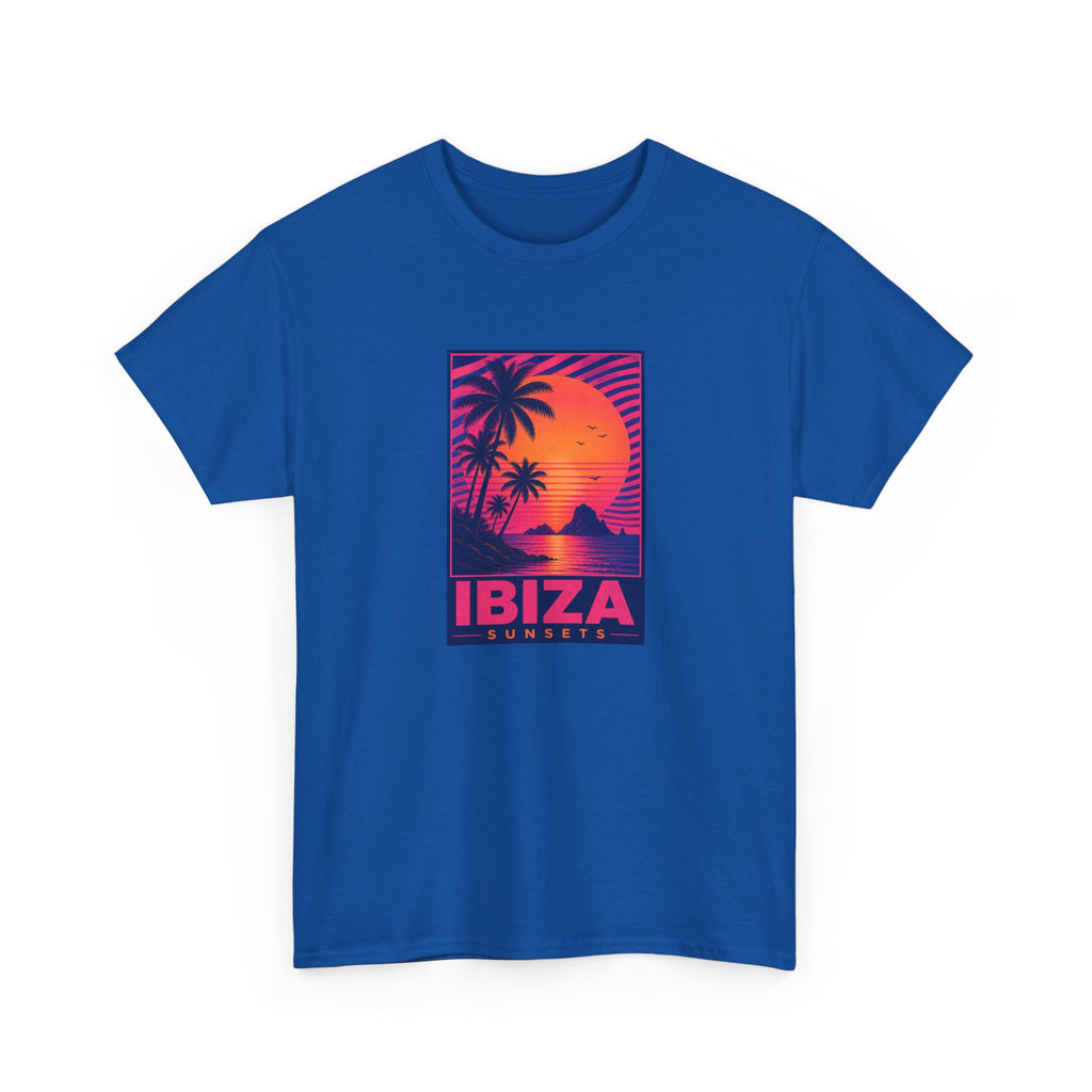 Ibiza Sunsets T-Shirt — Retro Beach Sunset Graphic Tee