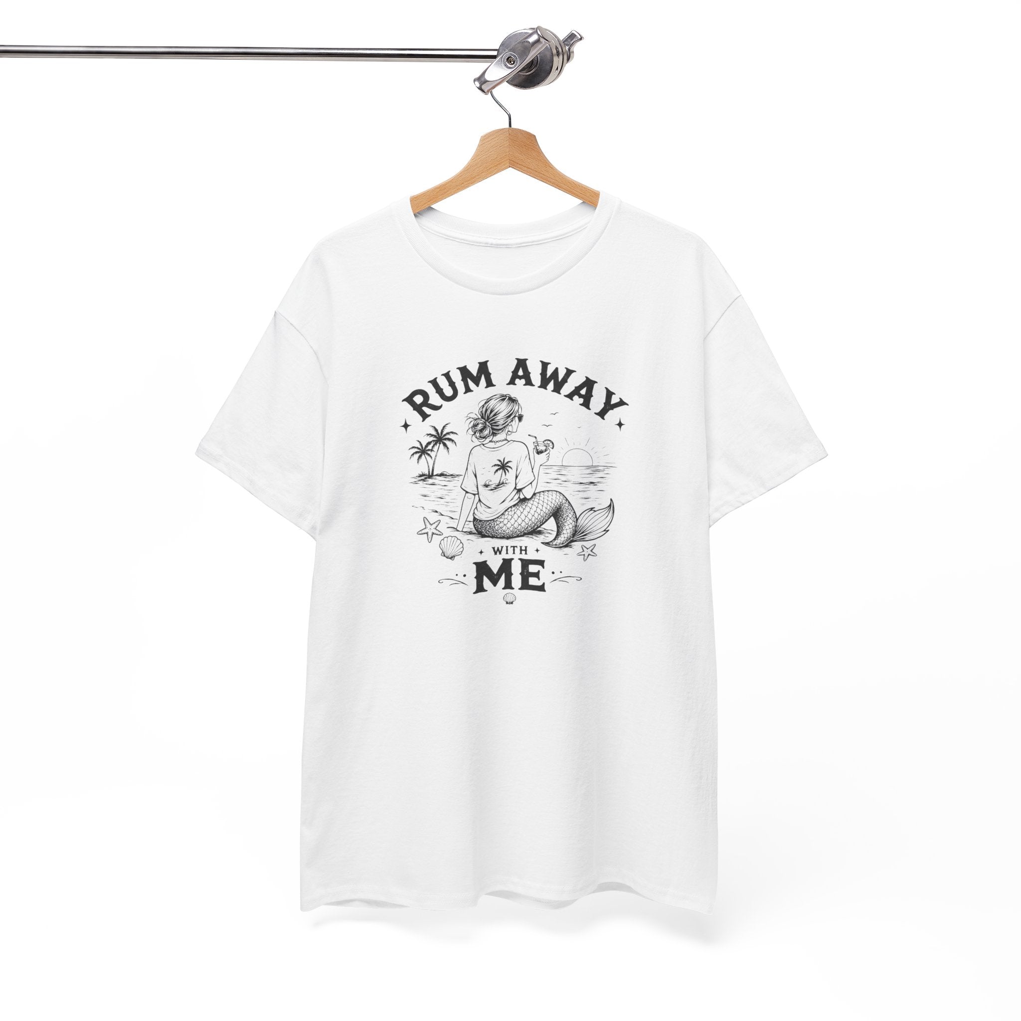 Rum Away With Me Mermaid T-Shirt — Summer Beach Tee