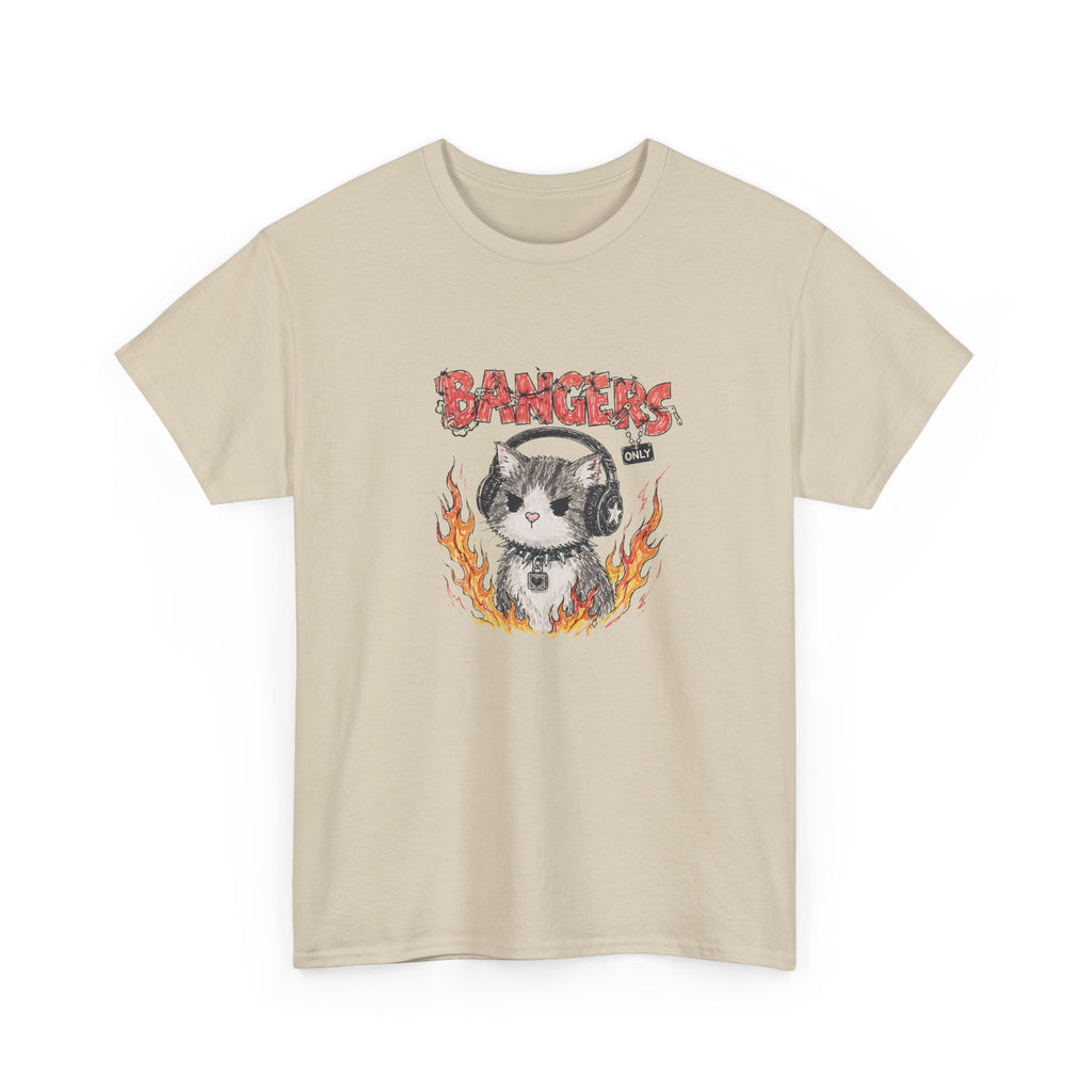 Bangers Only Cat T-Shirt — Funny Cat Music Lover Tee