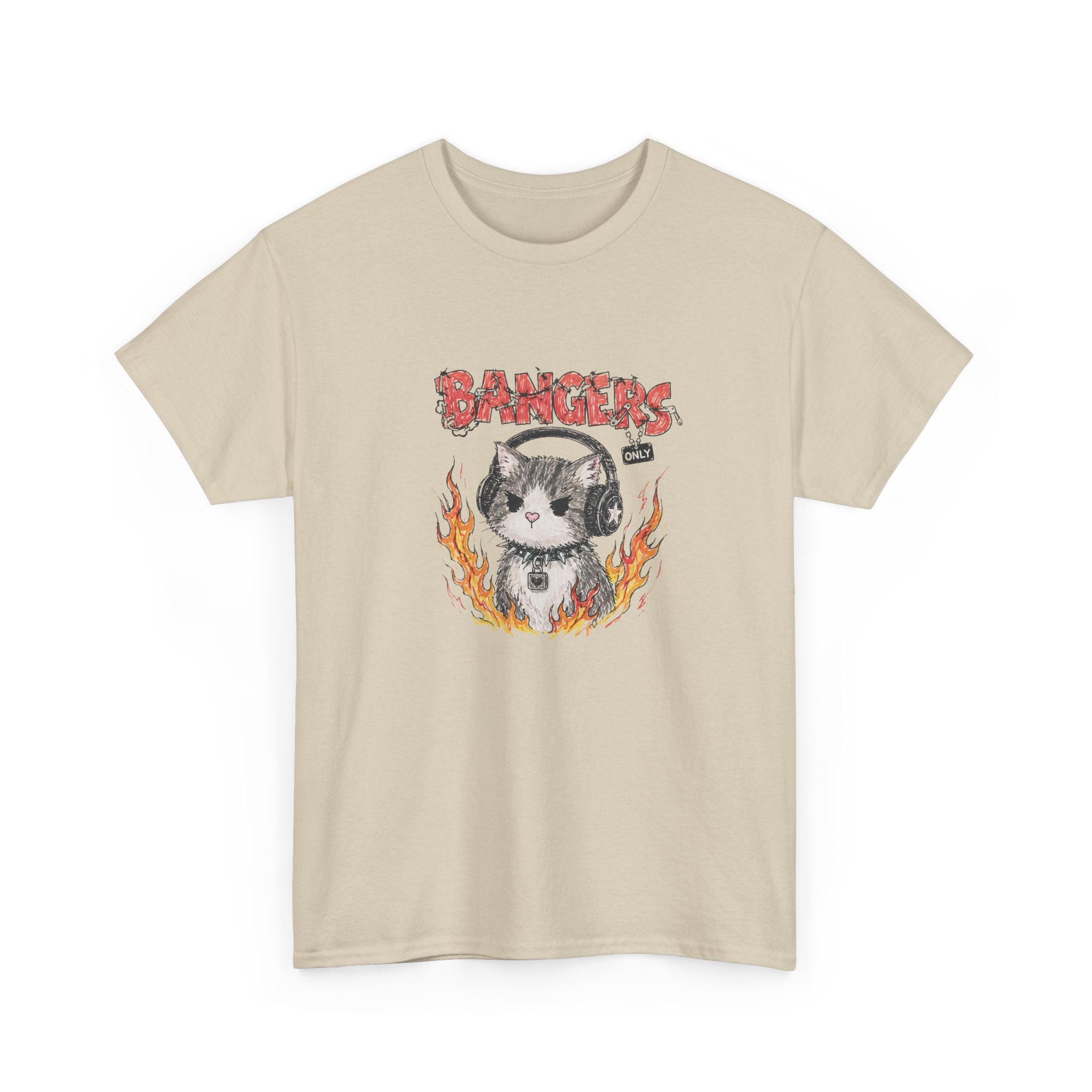 Bangers Only Cat T-Shirt — Funny Cat Music Lover Tee