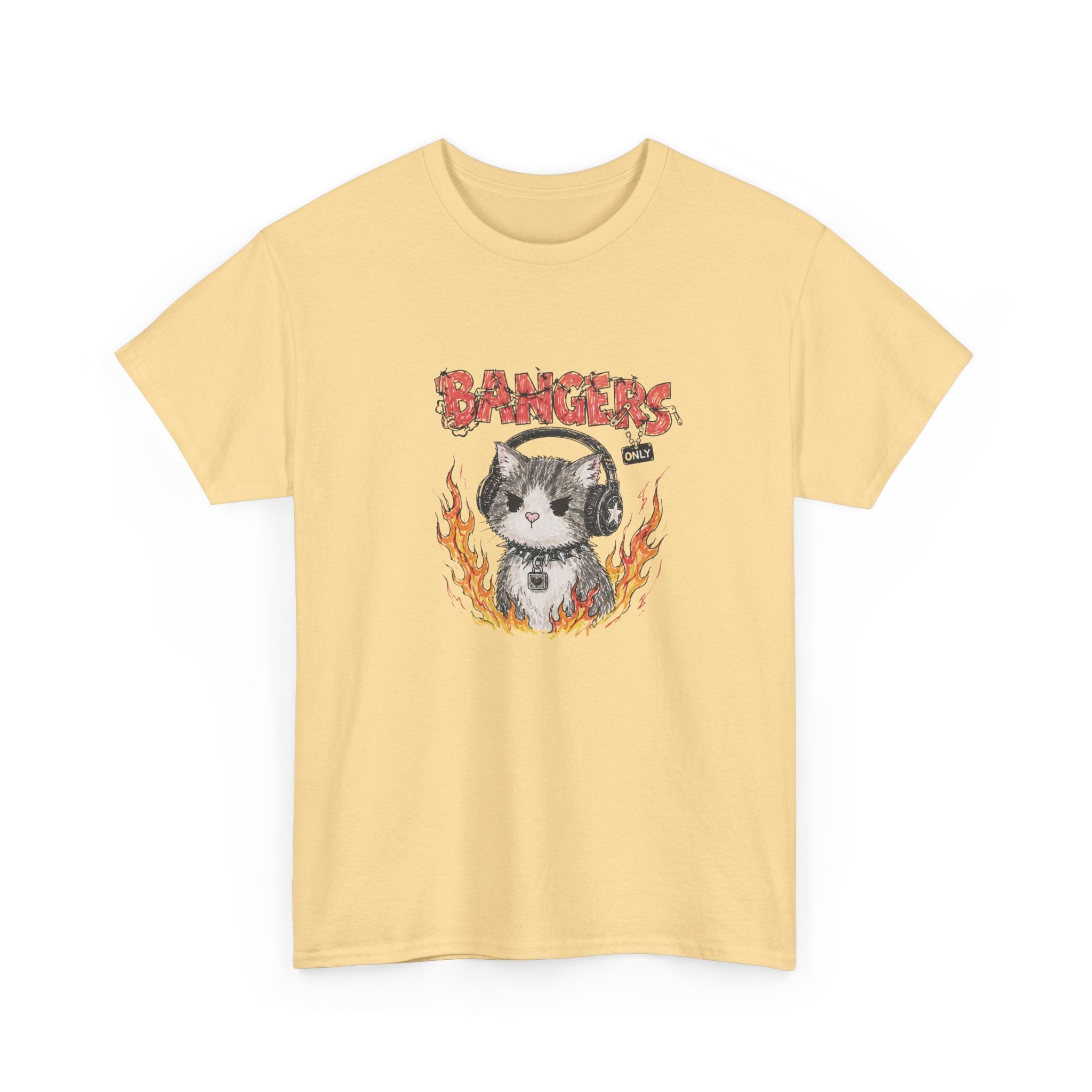 Bangers Only Cat T-Shirt — Funny Cat Music Lover Tee