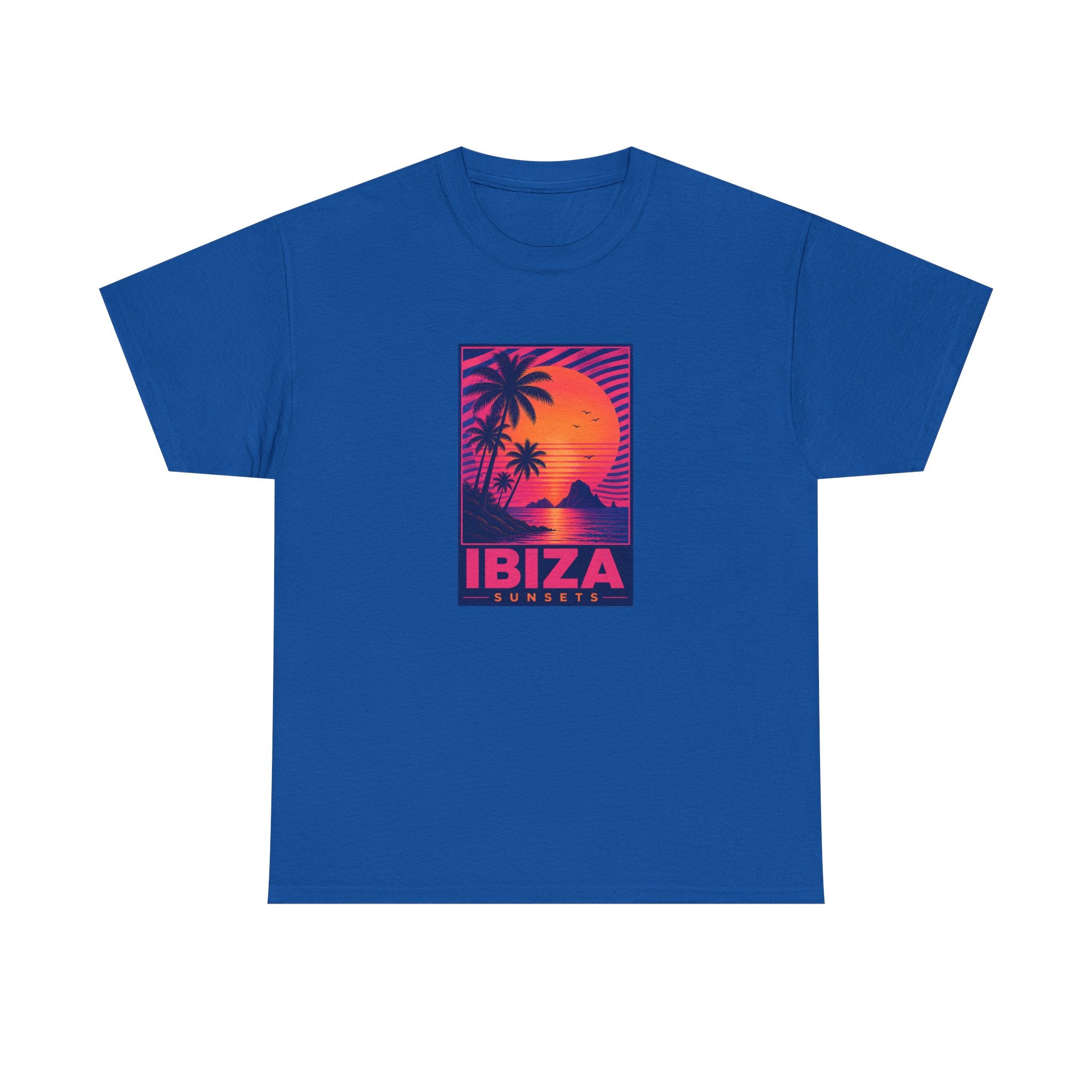 Ibiza Sunsets T-Shirt — Retro Beach Sunset Graphic Tee