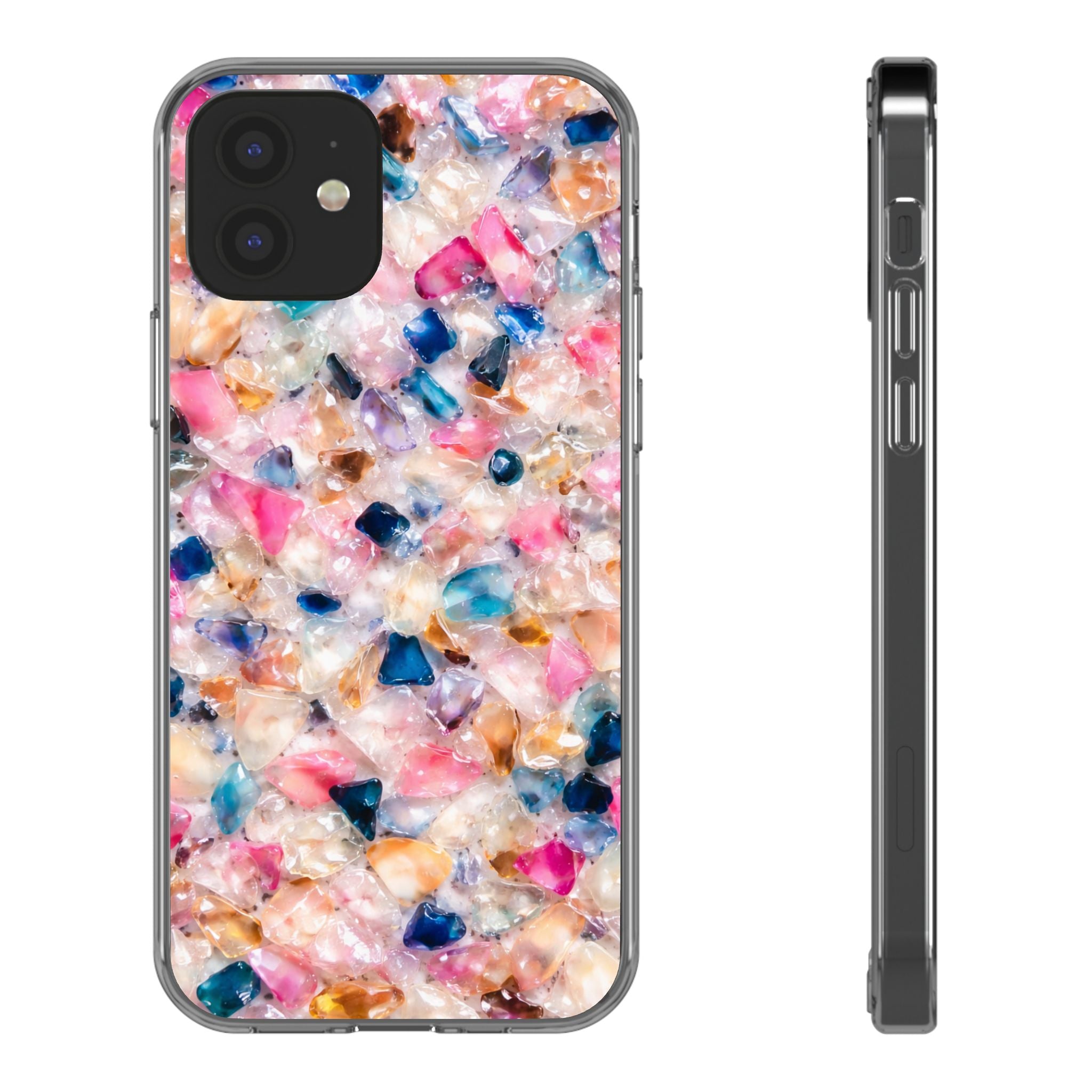 Crystal Candy Clear Case — Sparkling Candy Print Phone Case
