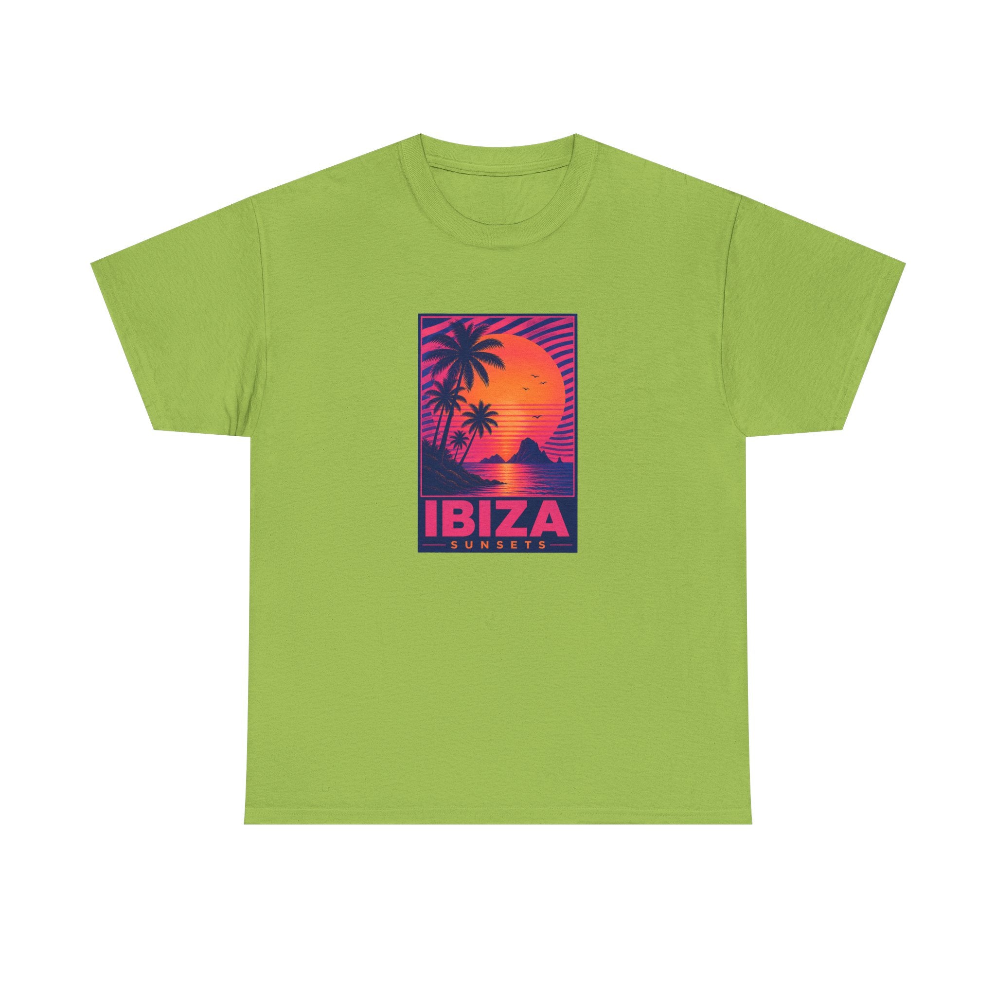 Ibiza Sunsets T-Shirt — Retro Beach Sunset Graphic Tee