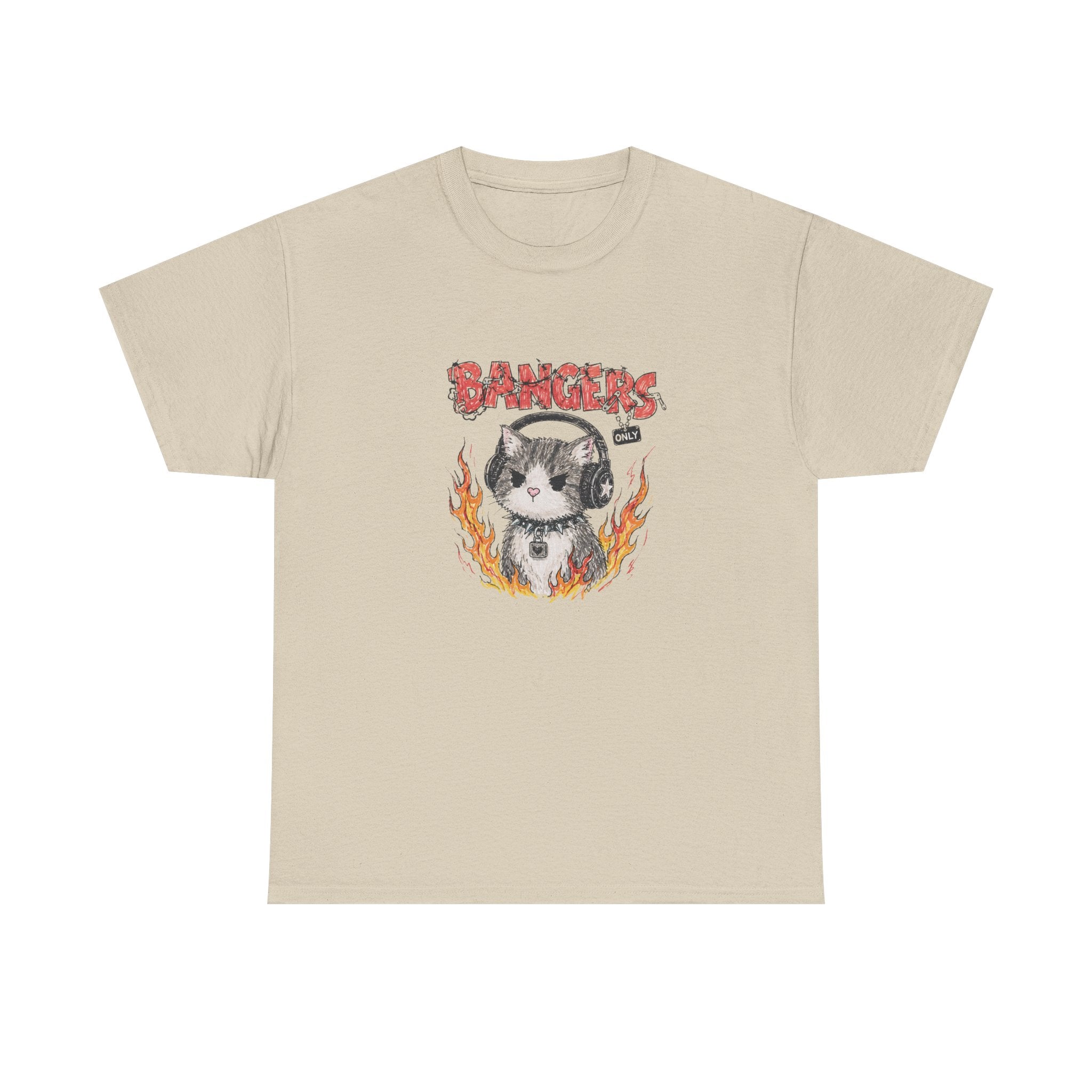 Bangers Only Cat T-Shirt — Funny Cat Music Lover Tee