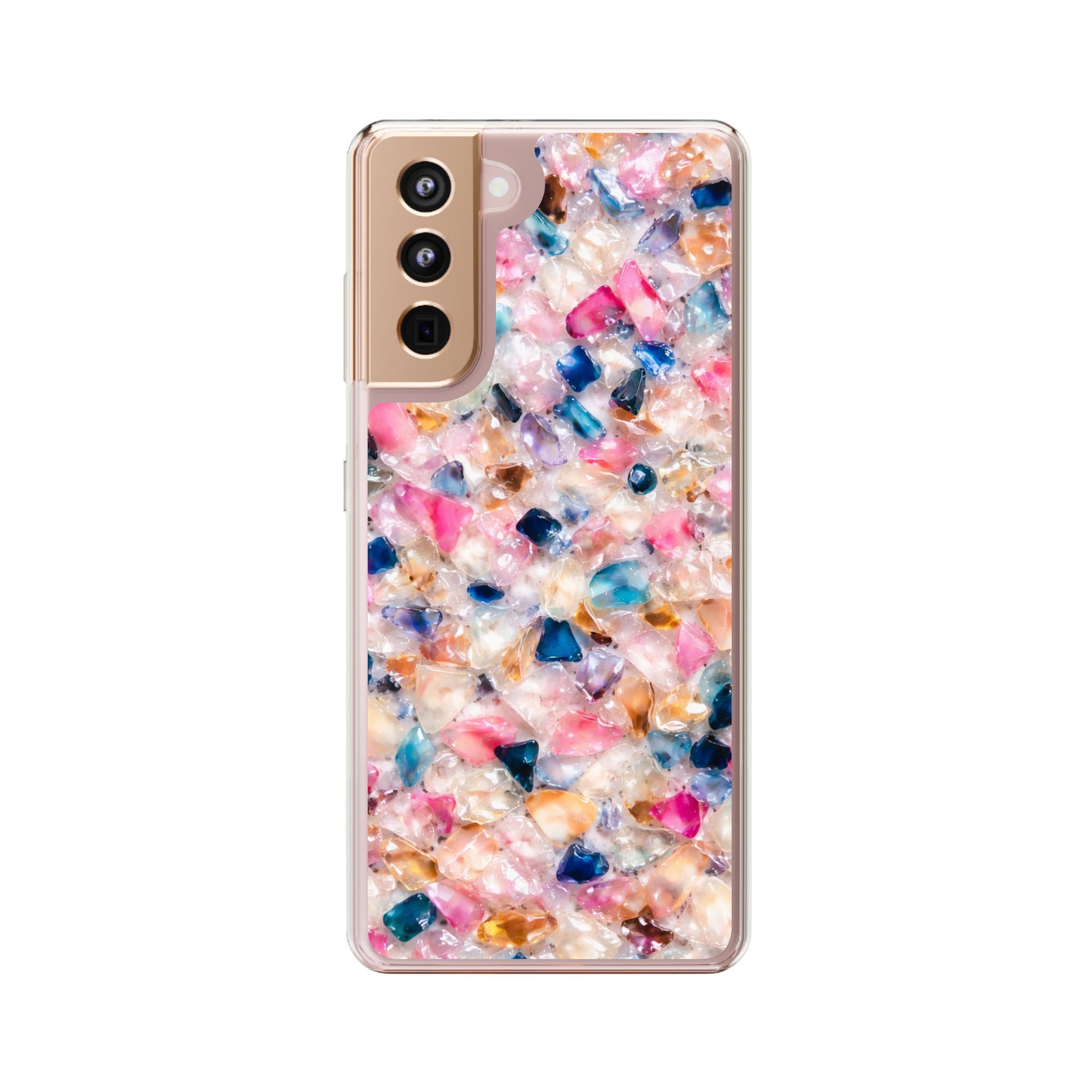 Crystal Candy Clear Case — Sparkling Candy Print Phone Case