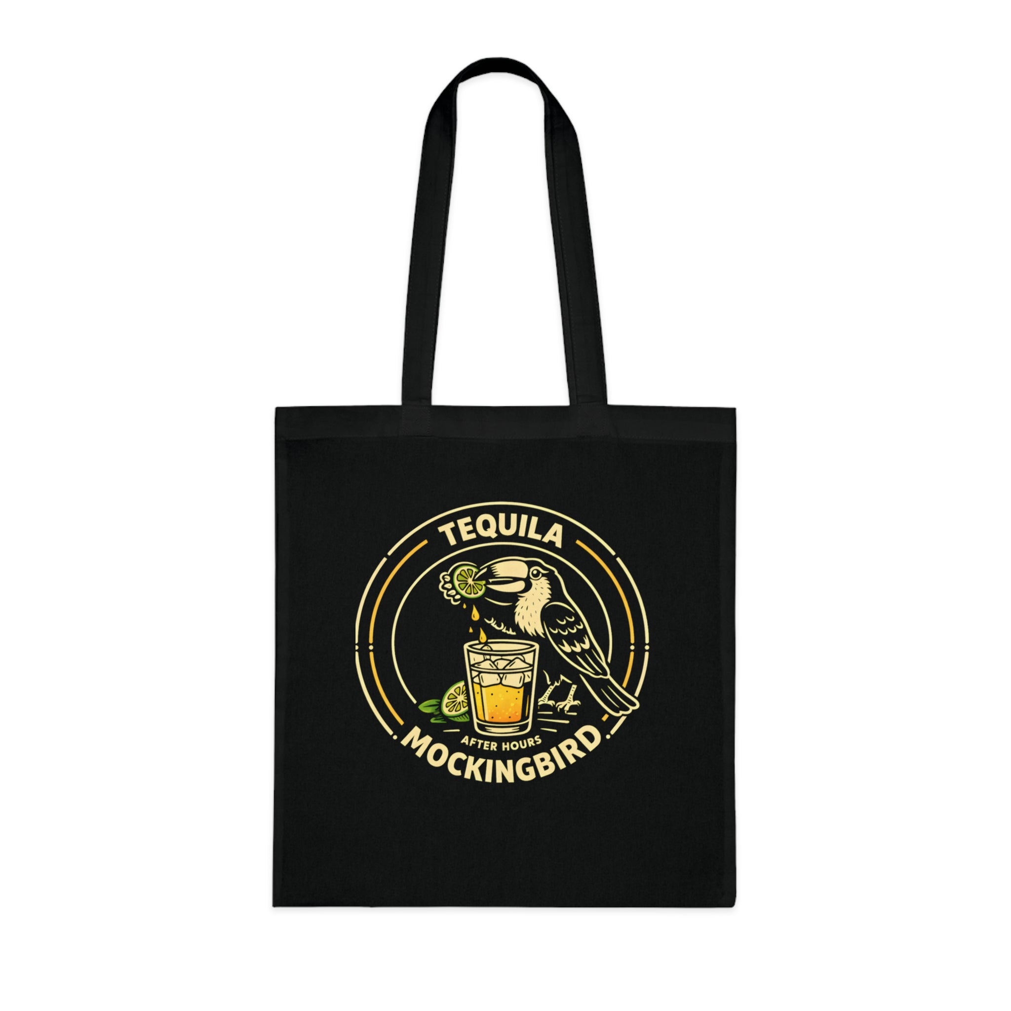 Tequila Mocking-bird, Cotton Tote, Black