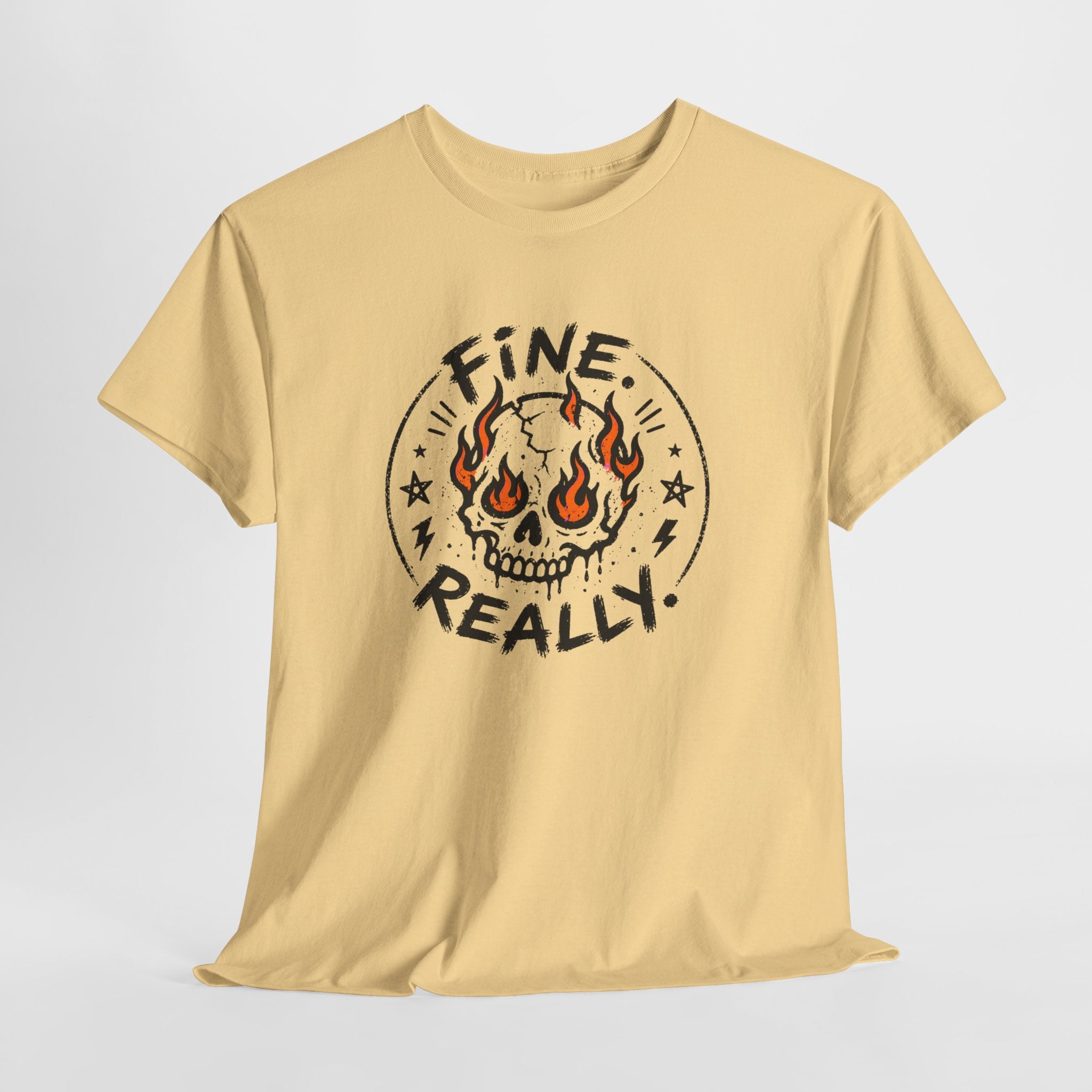 Fine. Really. Skull T-Shirt — Summer Skull Graphic Tee