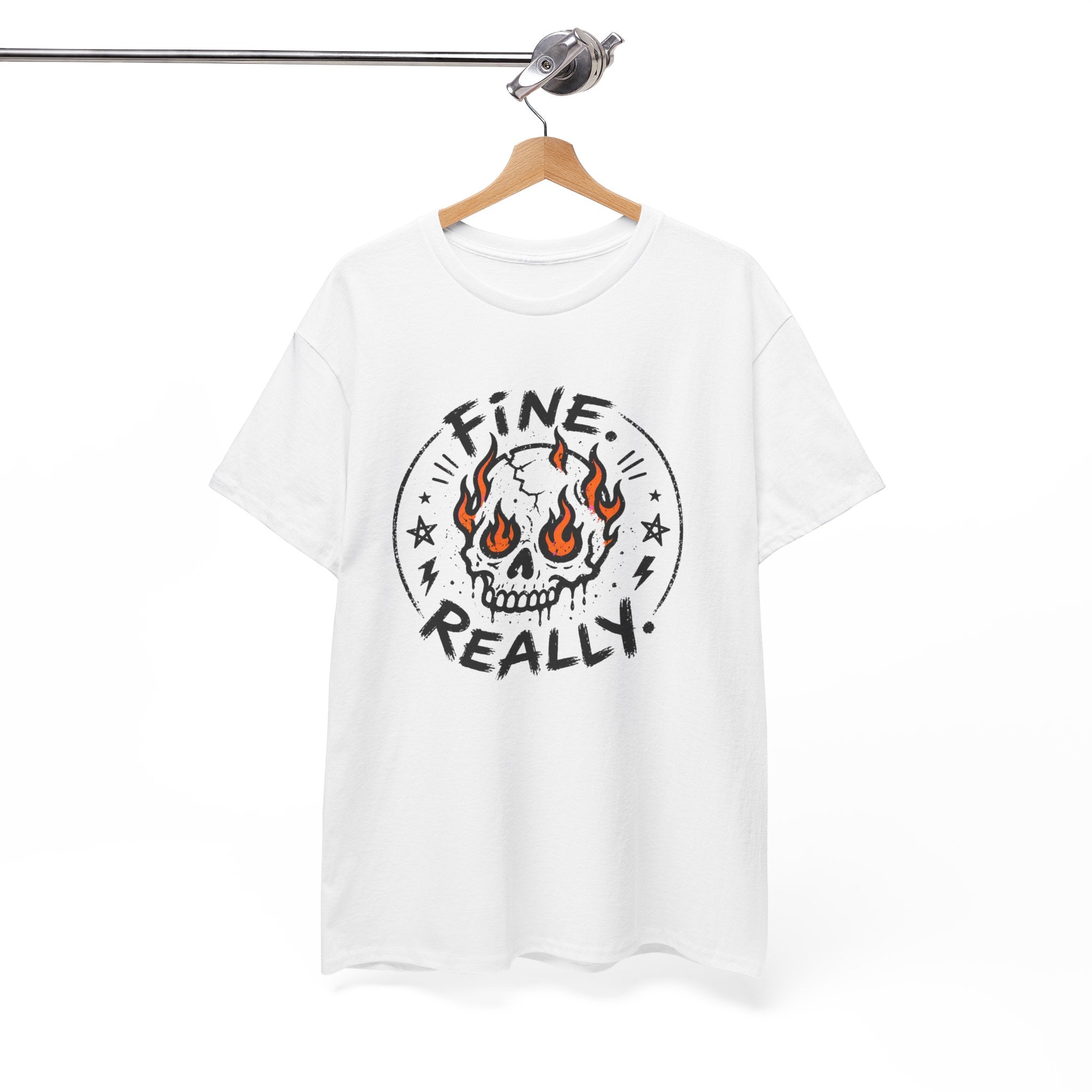 Fine. Really. Skull T-Shirt — Summer Skull Graphic Tee