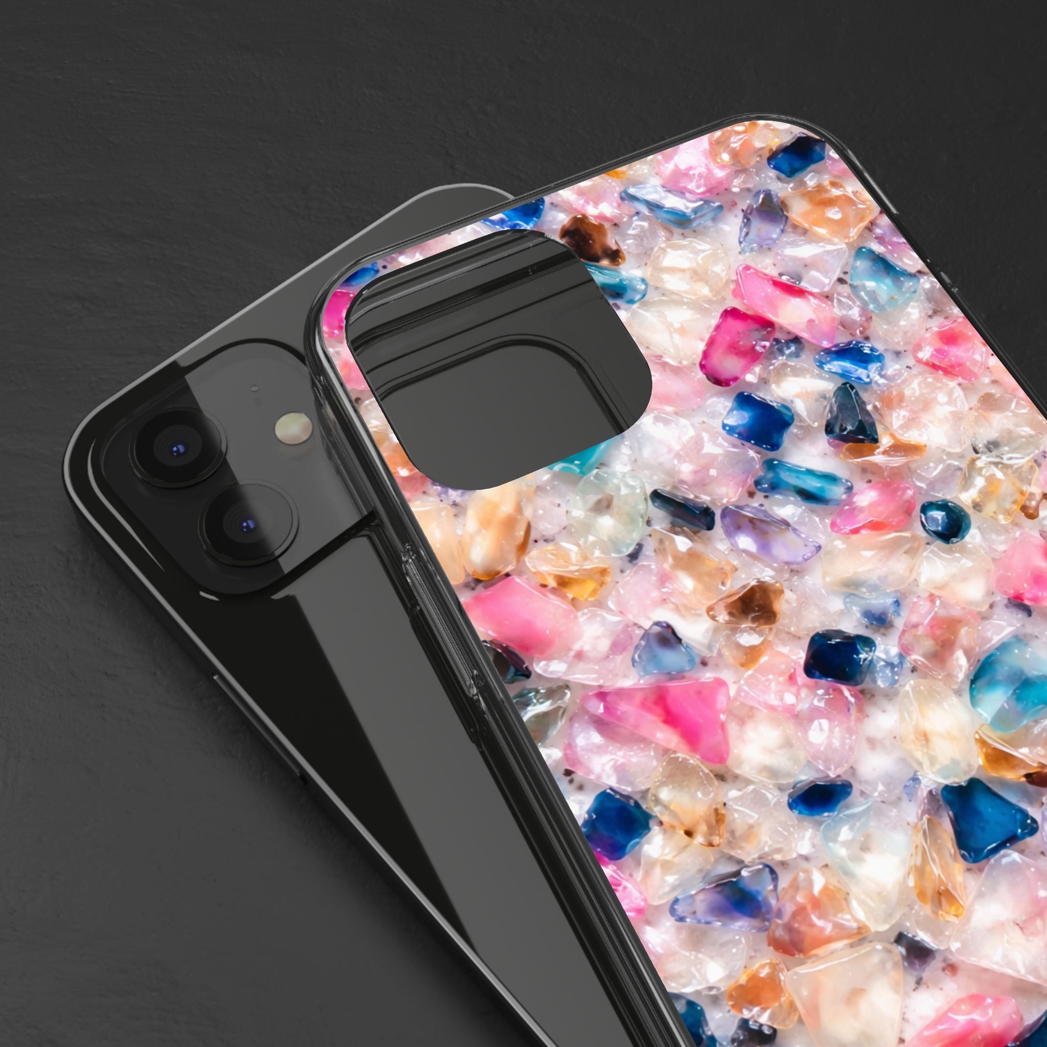 Crystal Candy Clear Case — Sparkling Candy Print Phone Case