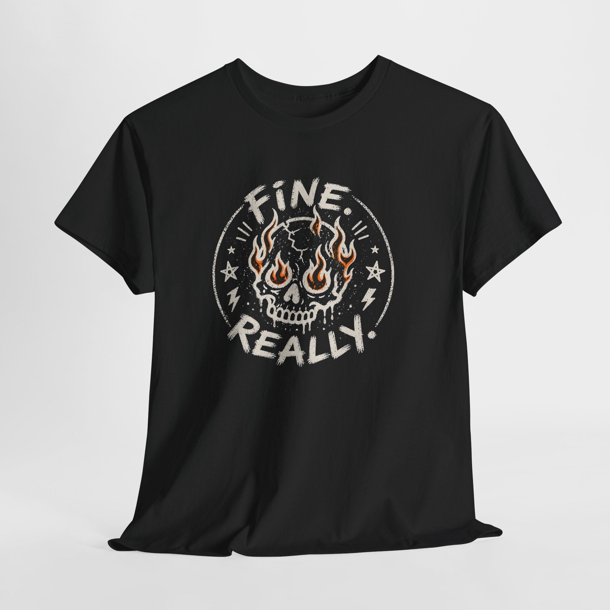 Fine. Really. Skull T-Shirt — Summer Skull Graphic Tee