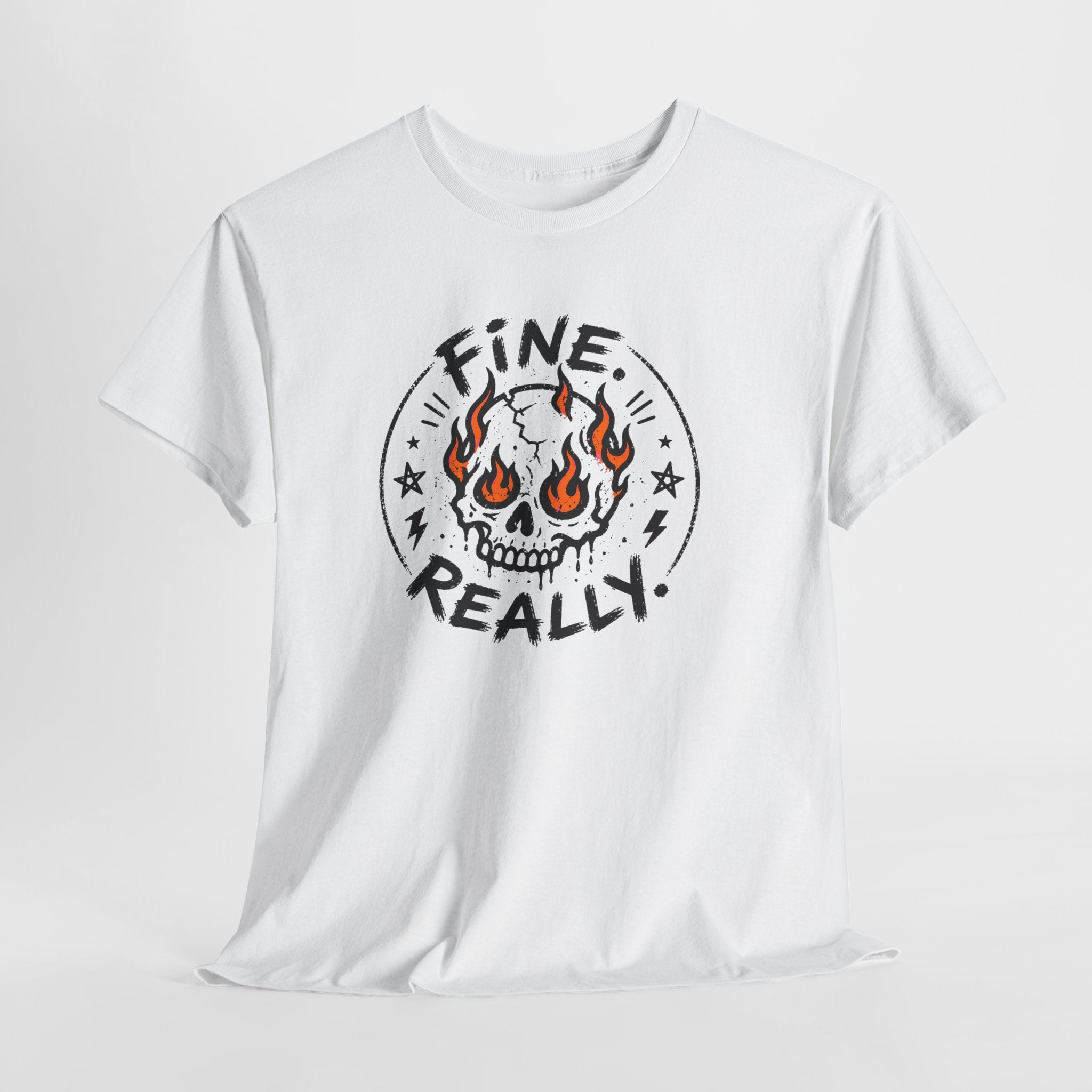 Fine. Really. Skull T-Shirt — Summer Skull Graphic Tee