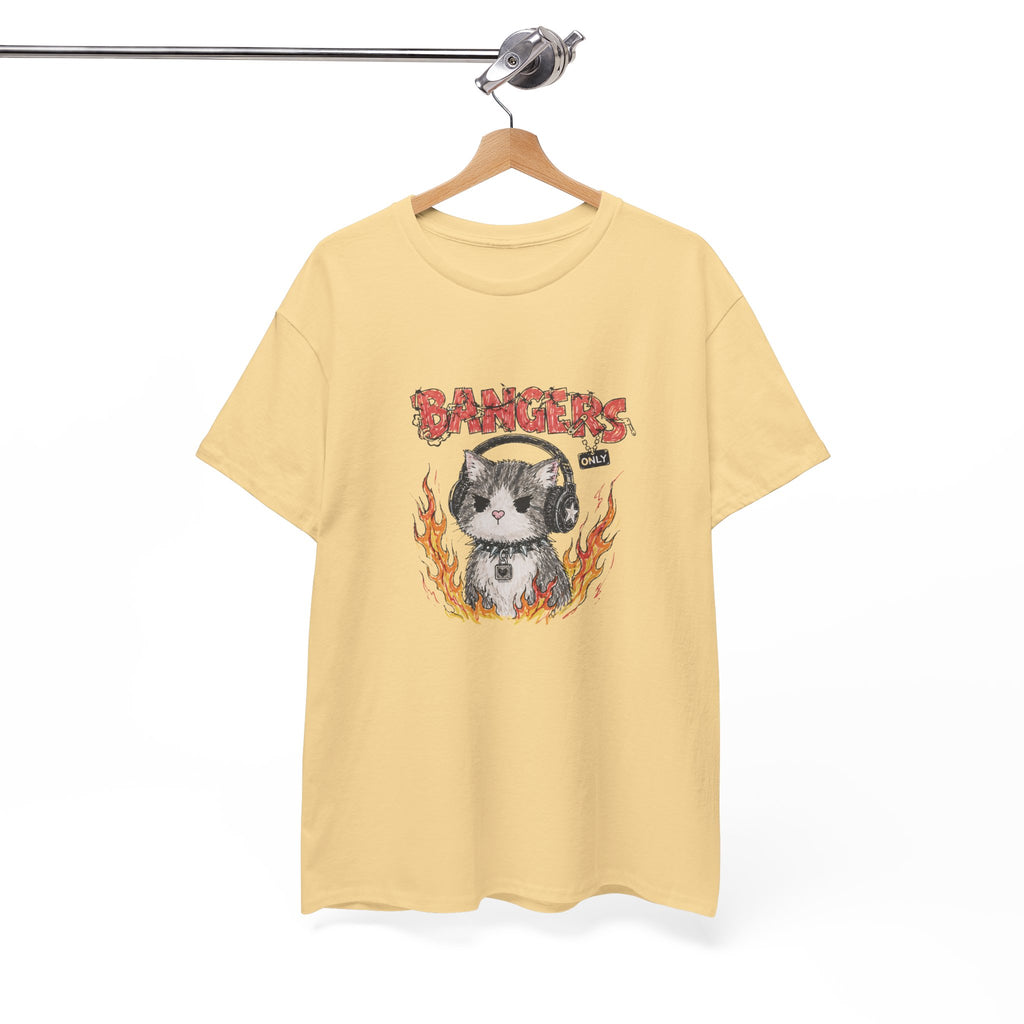 Bangers Only Cat T-Shirt — Funny Cat Music Lover Tee