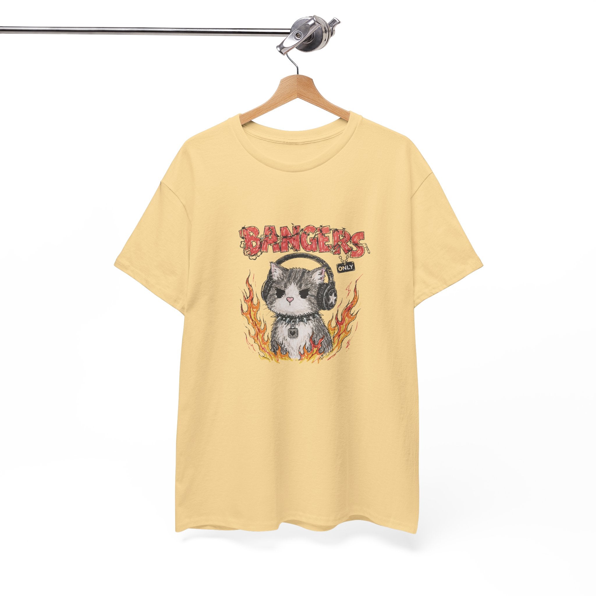 Bangers Only Cat T-Shirt — Funny Cat Music Lover Tee