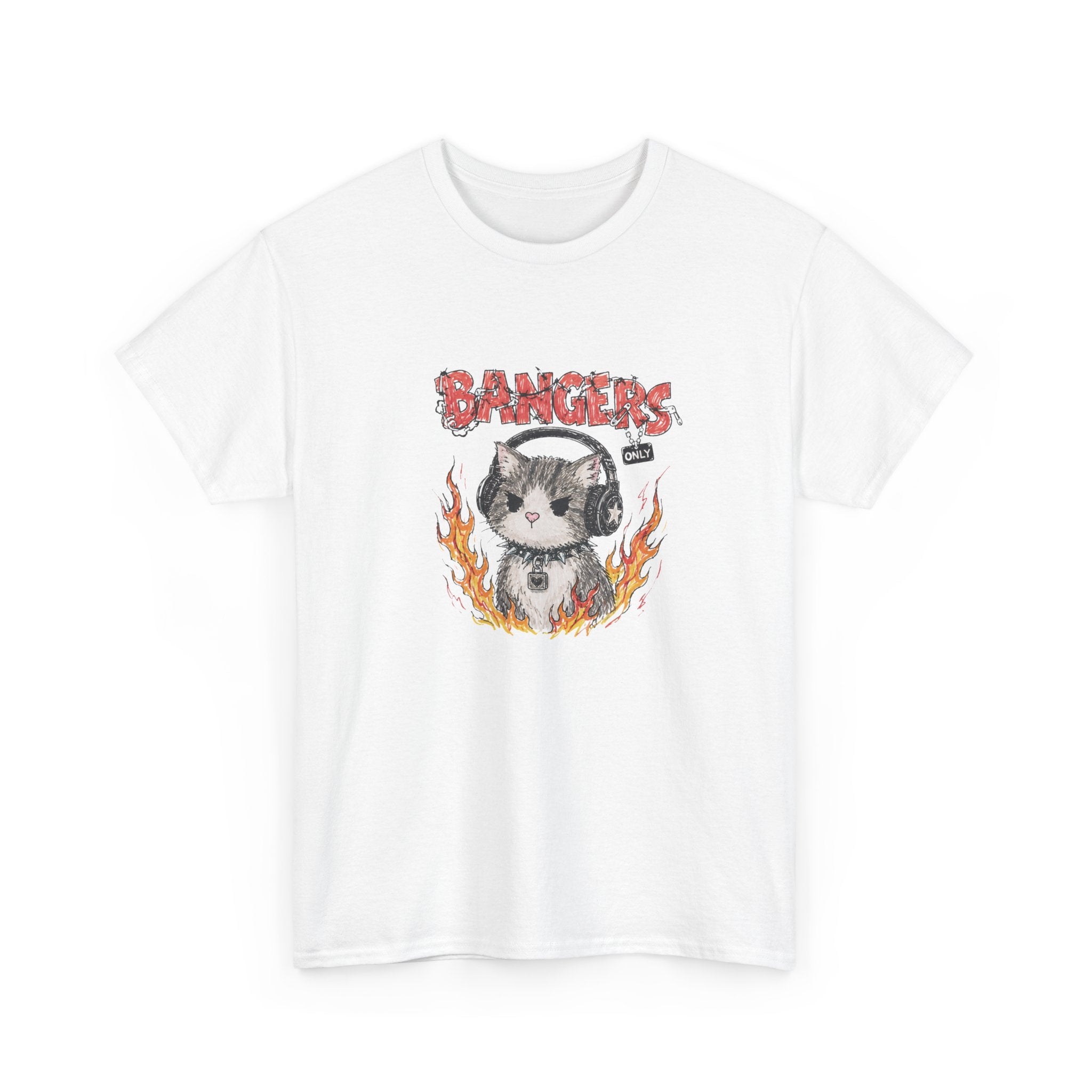 Bangers Only Cat T-Shirt — Funny Cat Music Lover Tee