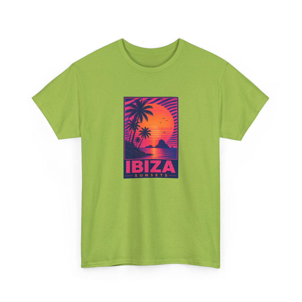 Ibiza Sunsets T-Shirt — Retro Beach Sunset Graphic Tee