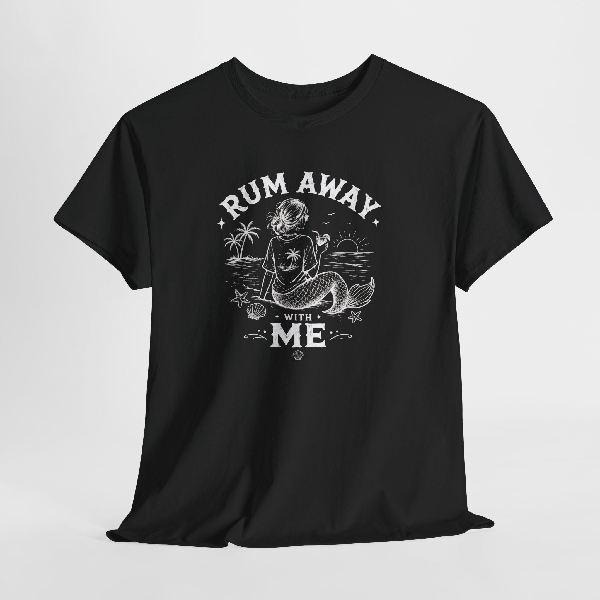 Rum Away With Me Mermaid T-Shirt — Summer Beach Tee