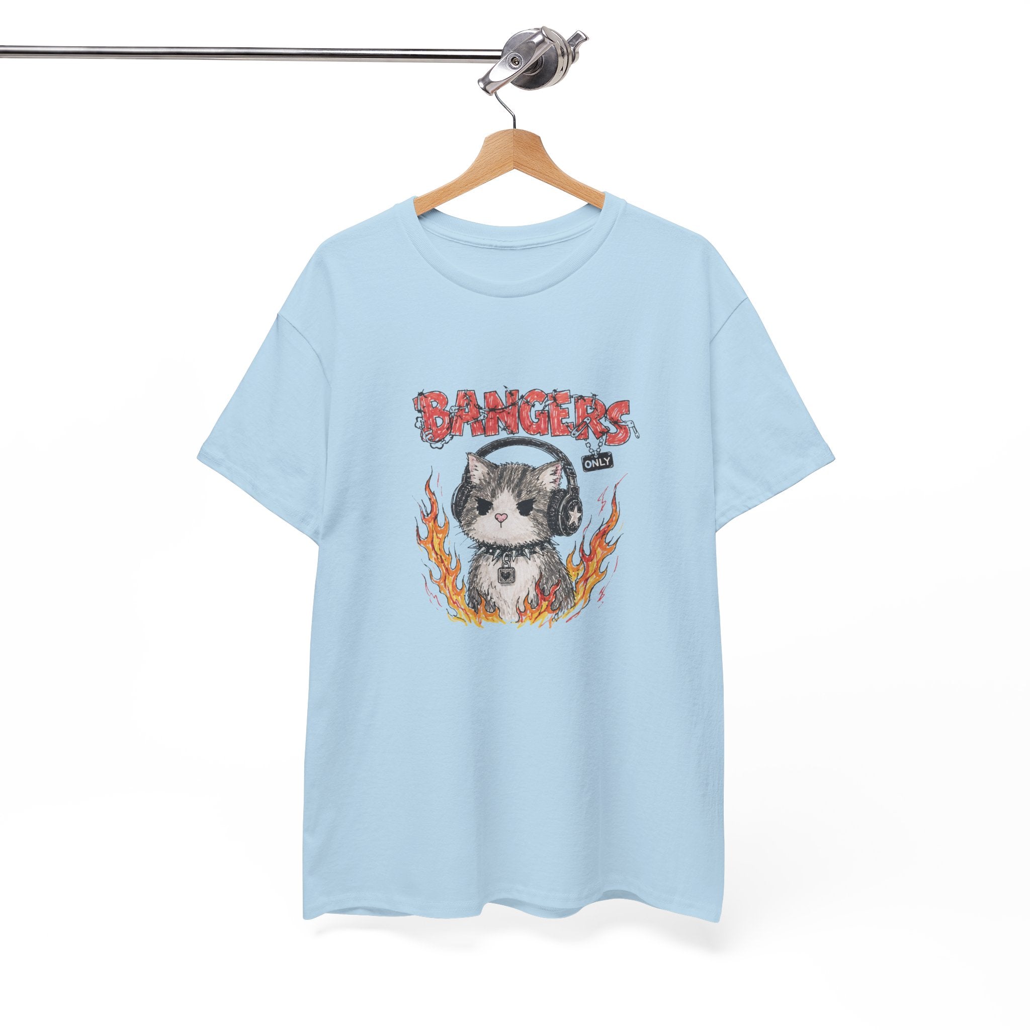 Bangers Only Cat T-Shirt — Funny Cat Music Lover Tee